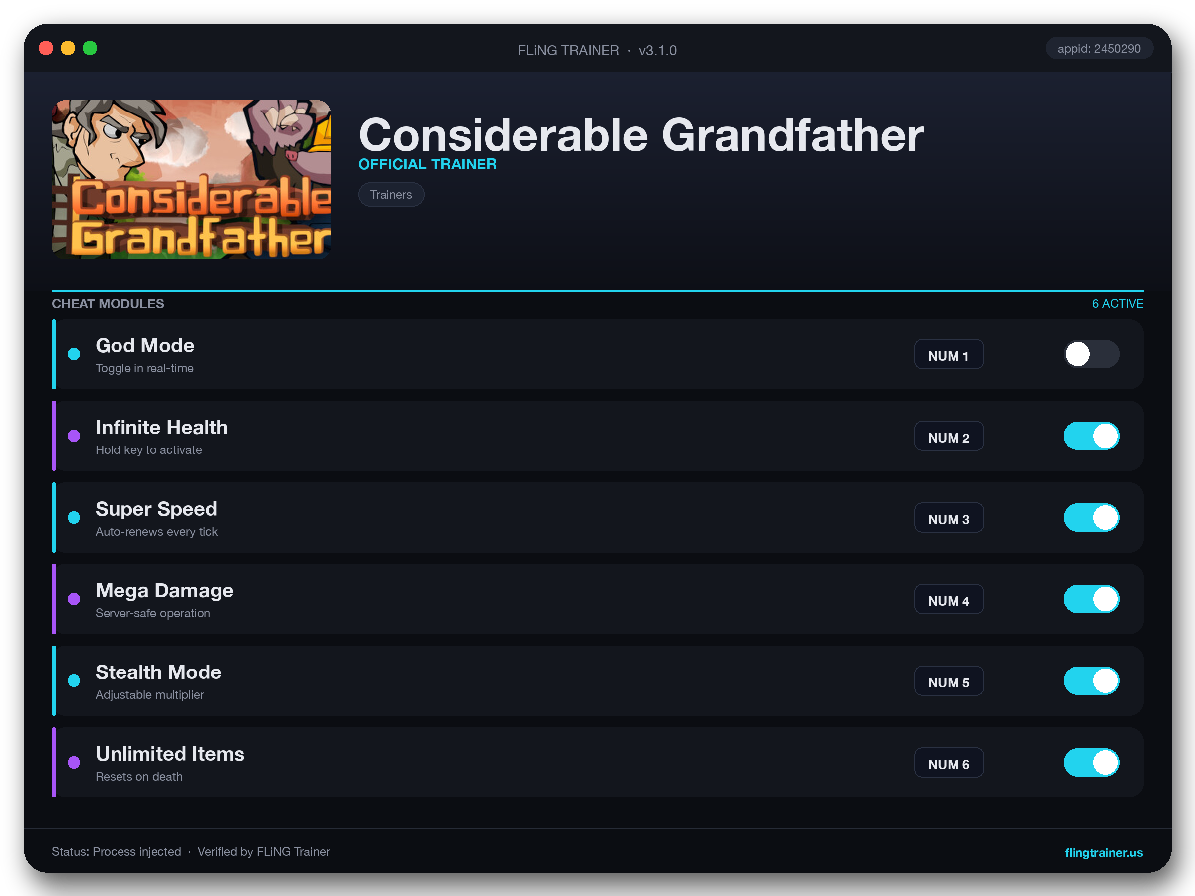 Considerable Grandfather Trainer interface