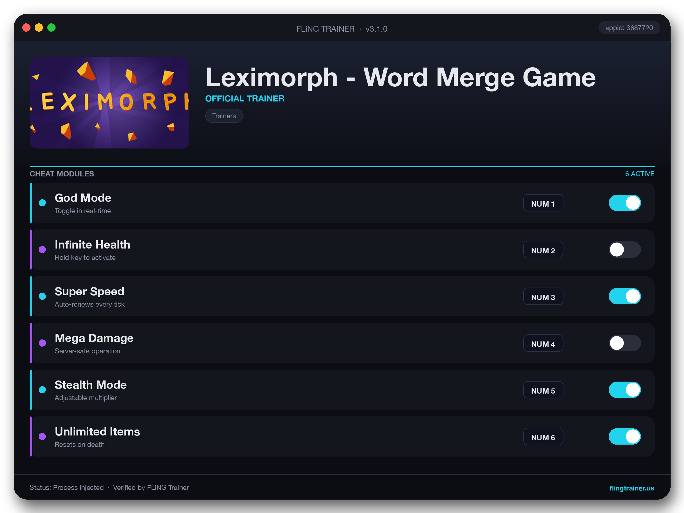 Leximorph - Word Merge Game Trainer interface