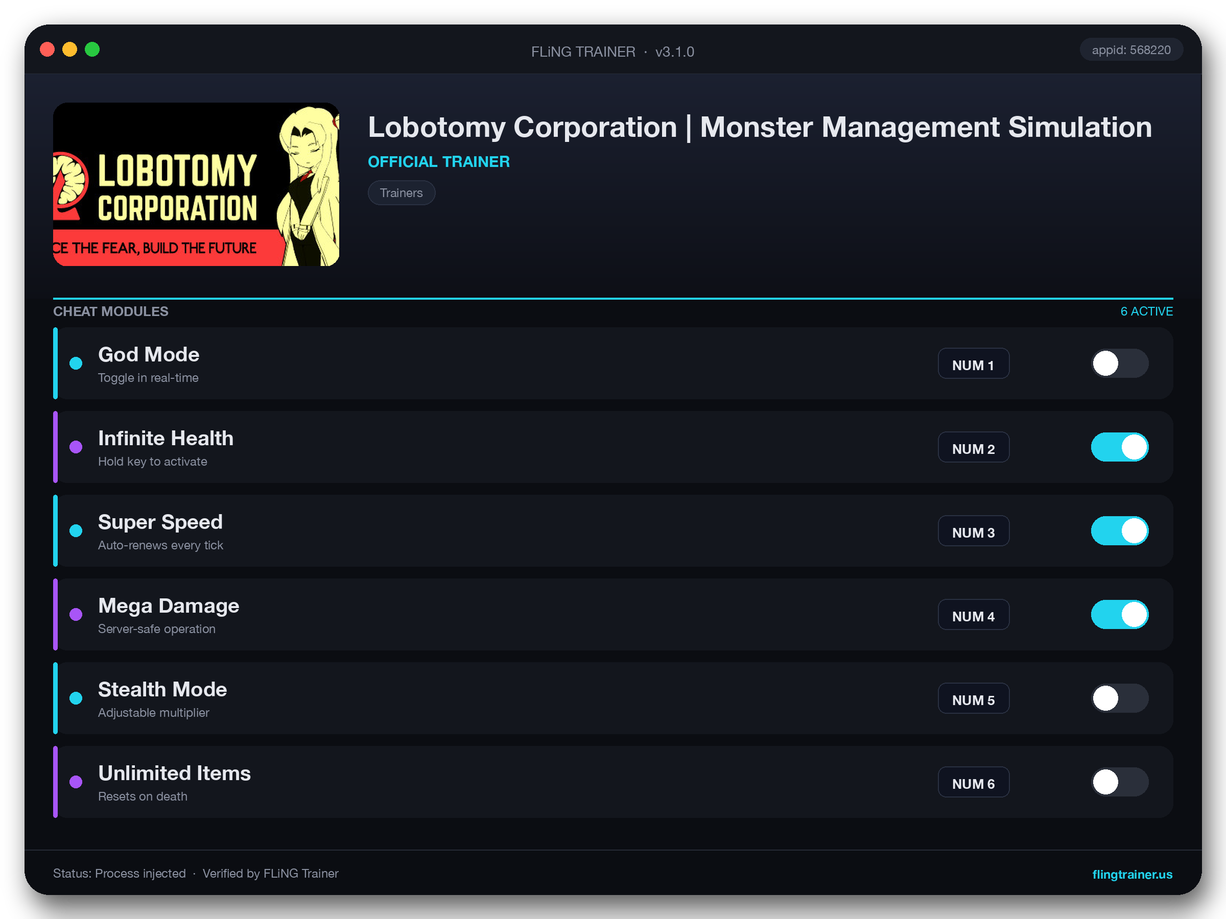 Lobotomy Corporation | Monster Management Simulation Trainer interface