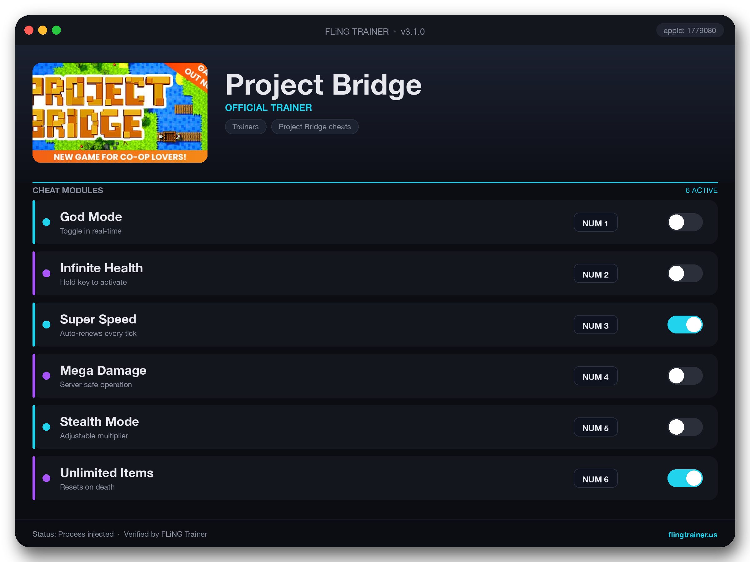 Project Bridge Trainer interface