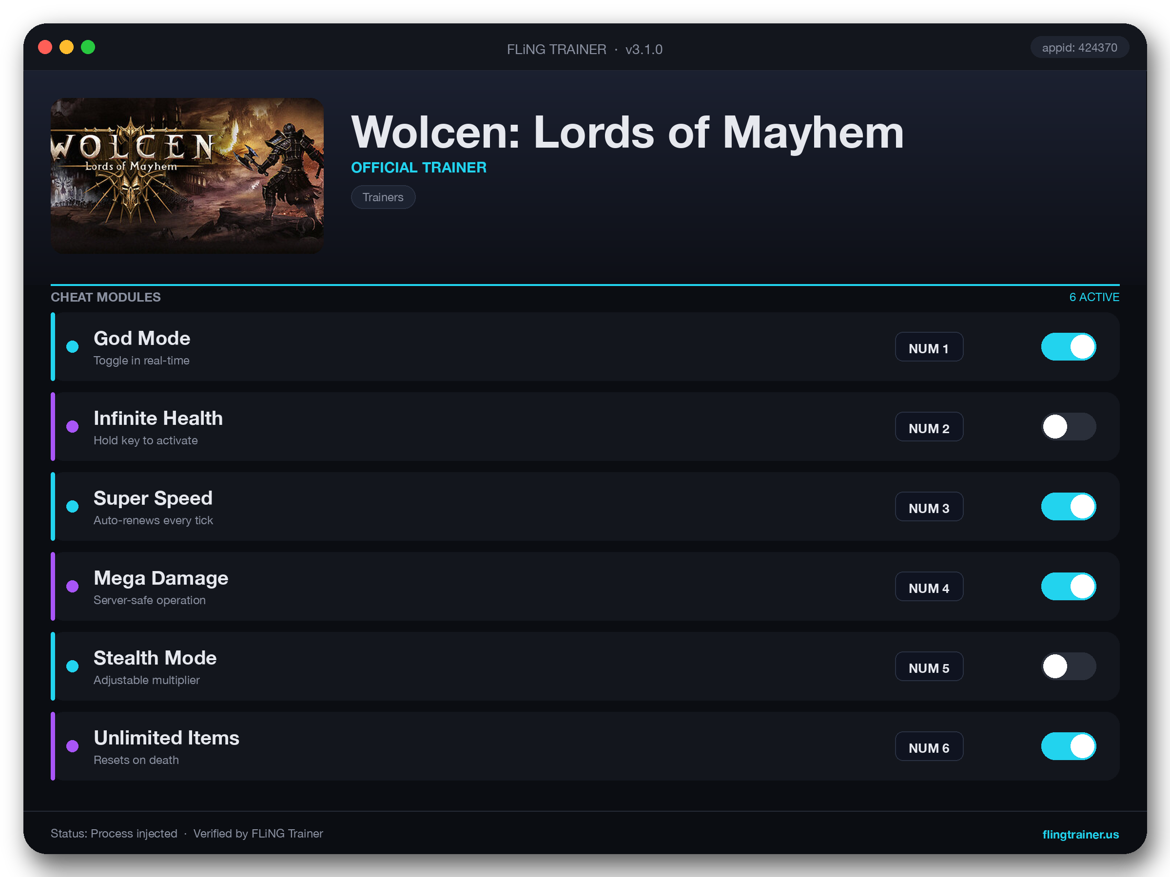 Wolcen: Lords of Mayhem Trainer interface