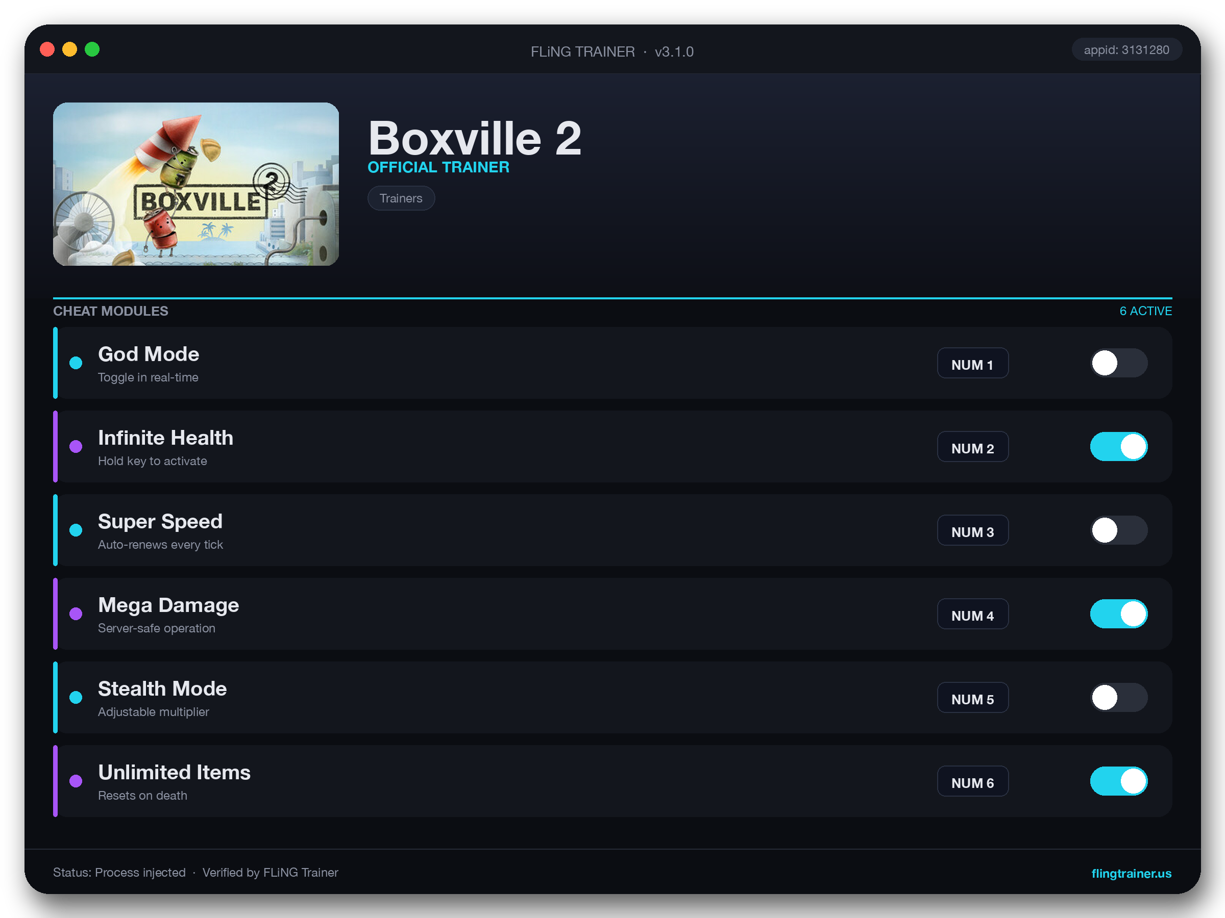 Boxville 2 Trainer interface