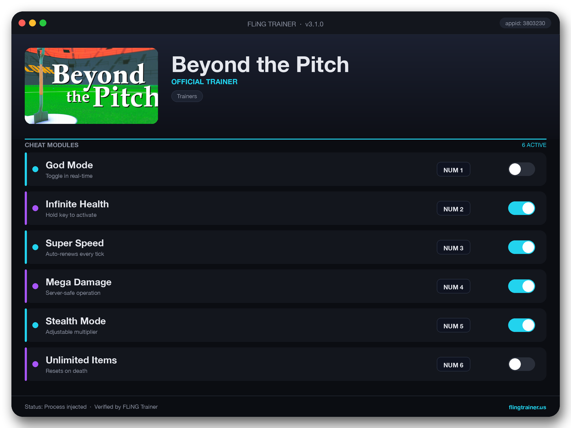 Beyond the Pitch Trainer interface