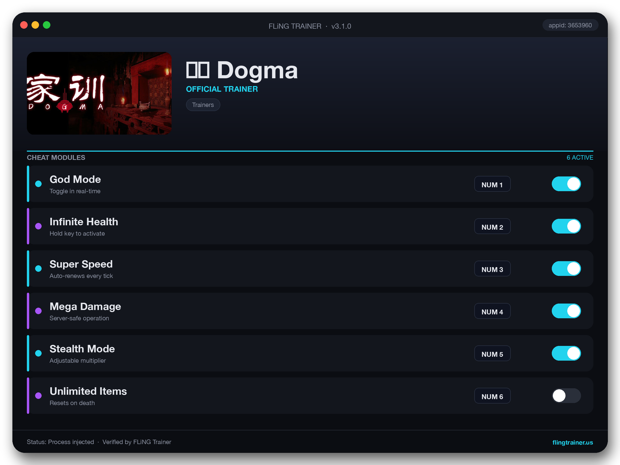 家训 Dogma Trainer interface