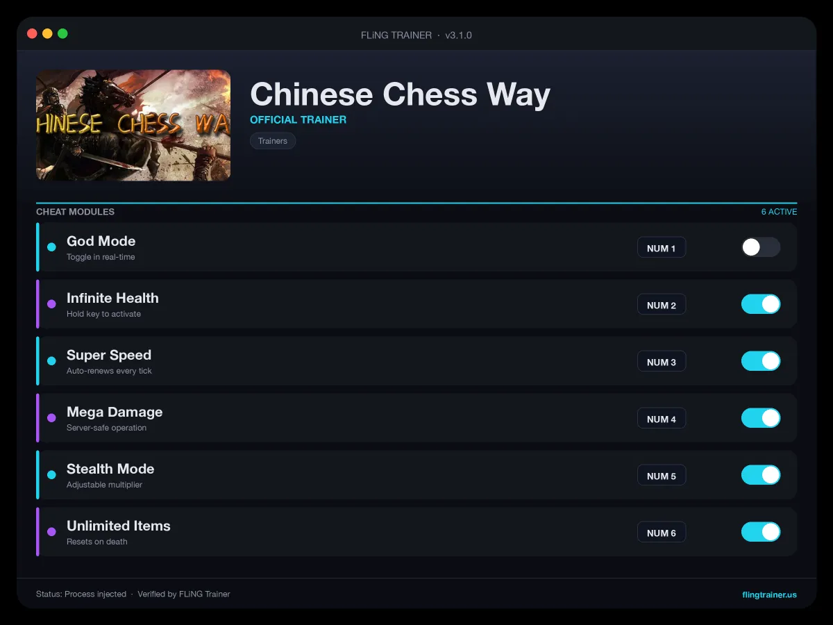Chinese Chess Way Trainer interface