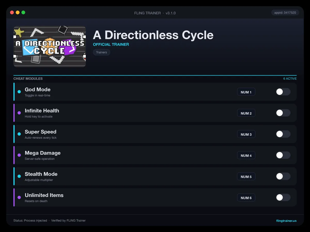 A Directionless Cycle Trainer interface