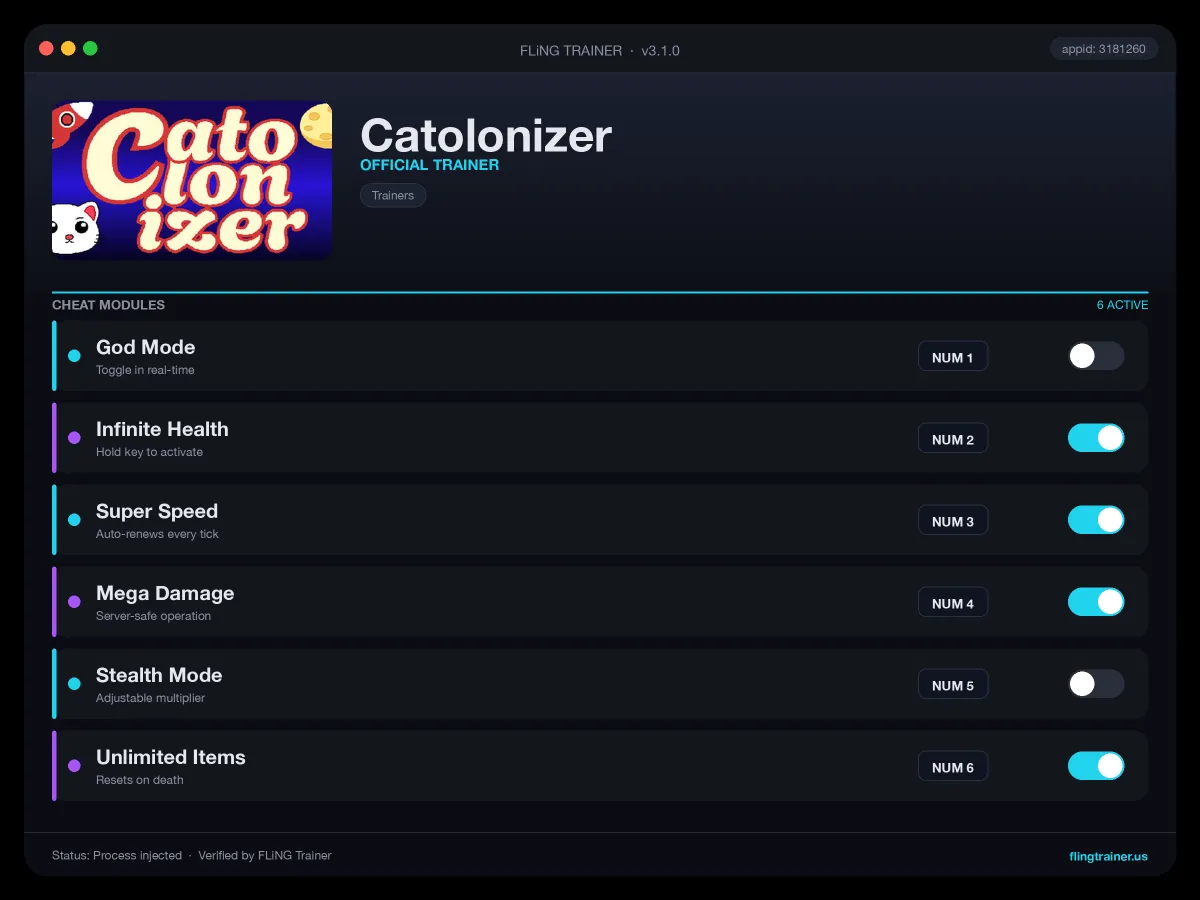 Catolonizer Trainer interface