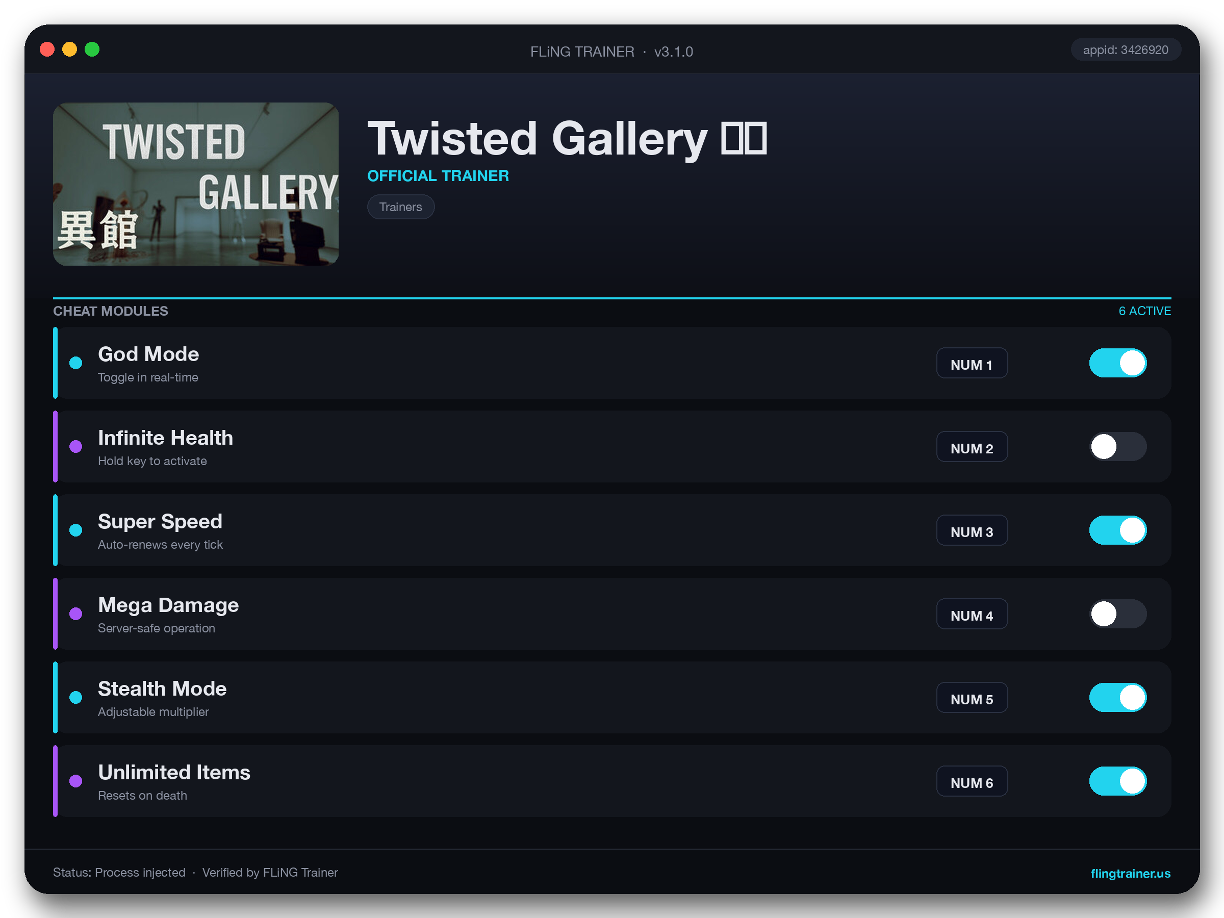 Twisted Gallery 异馆 Trainer interface