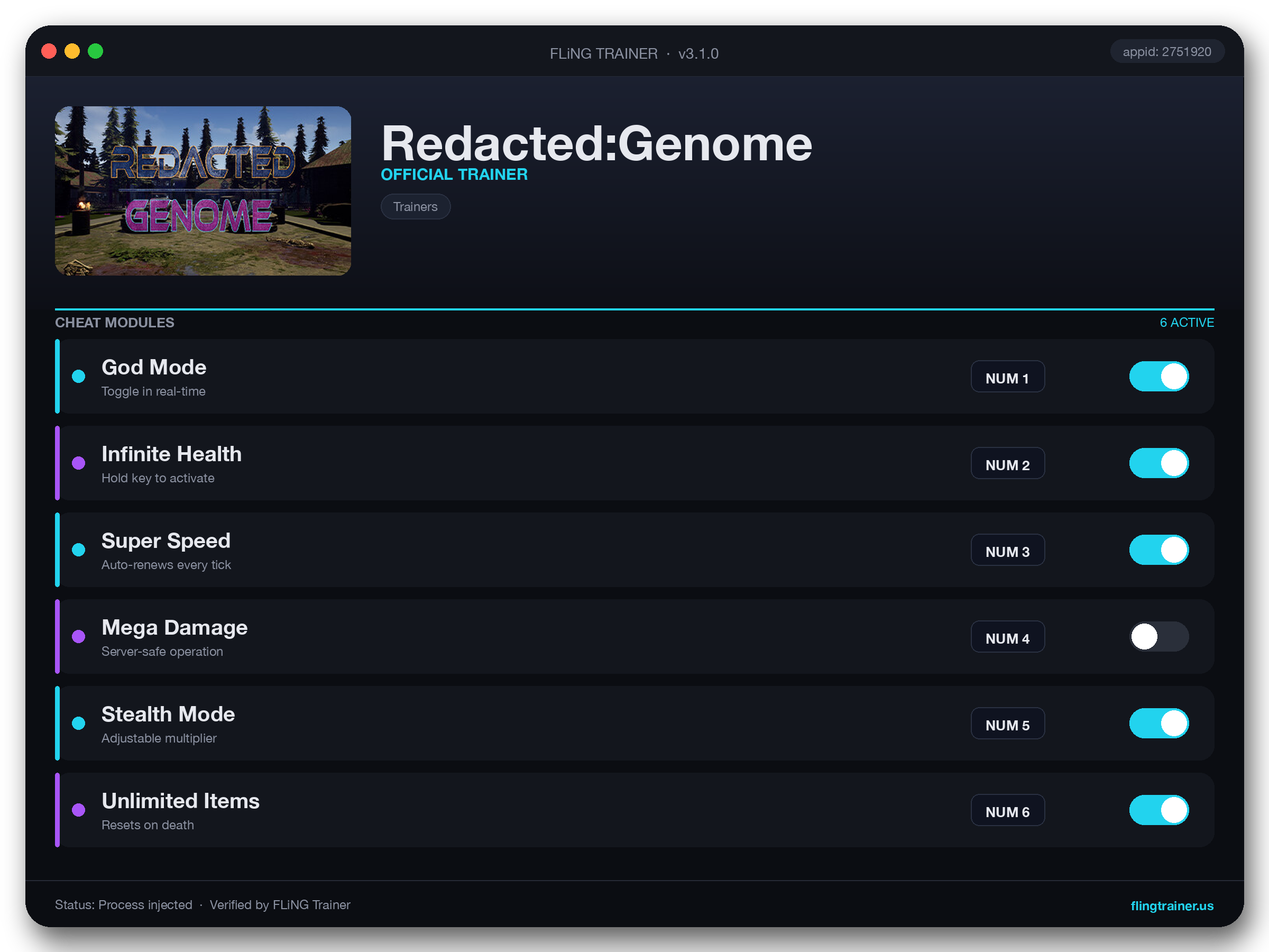 Redacted:Genome Trainer interface