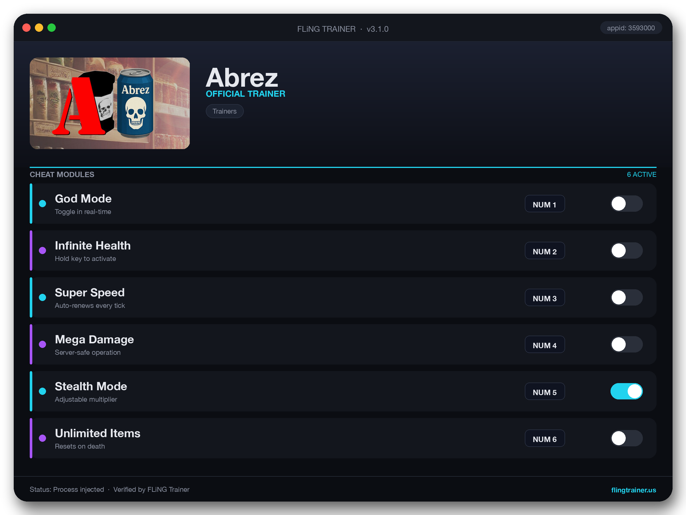 Abrez Trainer interface