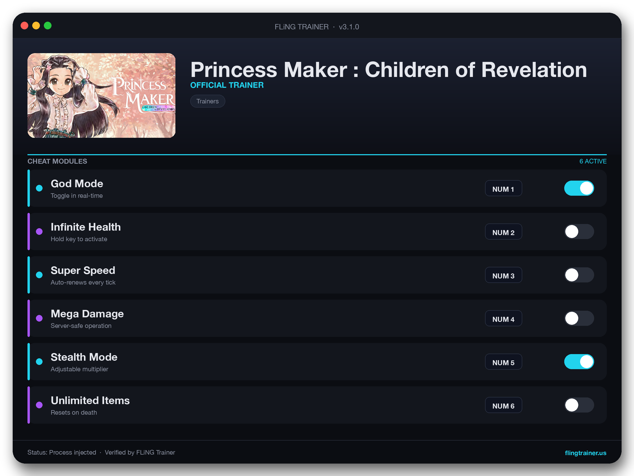 Princess Maker : Children of Revelation Trainer interface