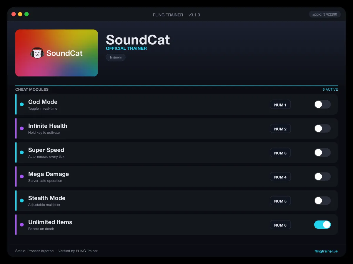 SoundCat Trainer interface