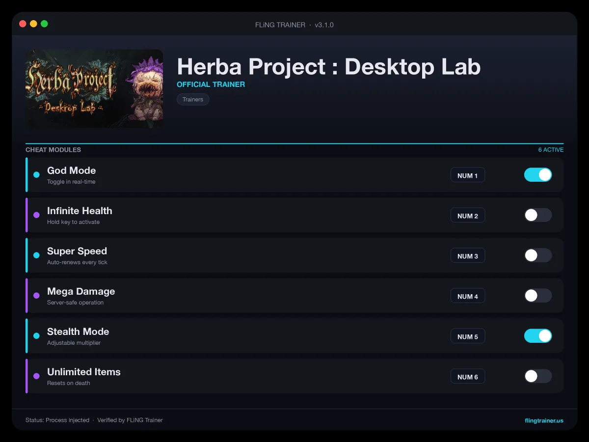 Herba Project : Desktop Lab Trainer interface