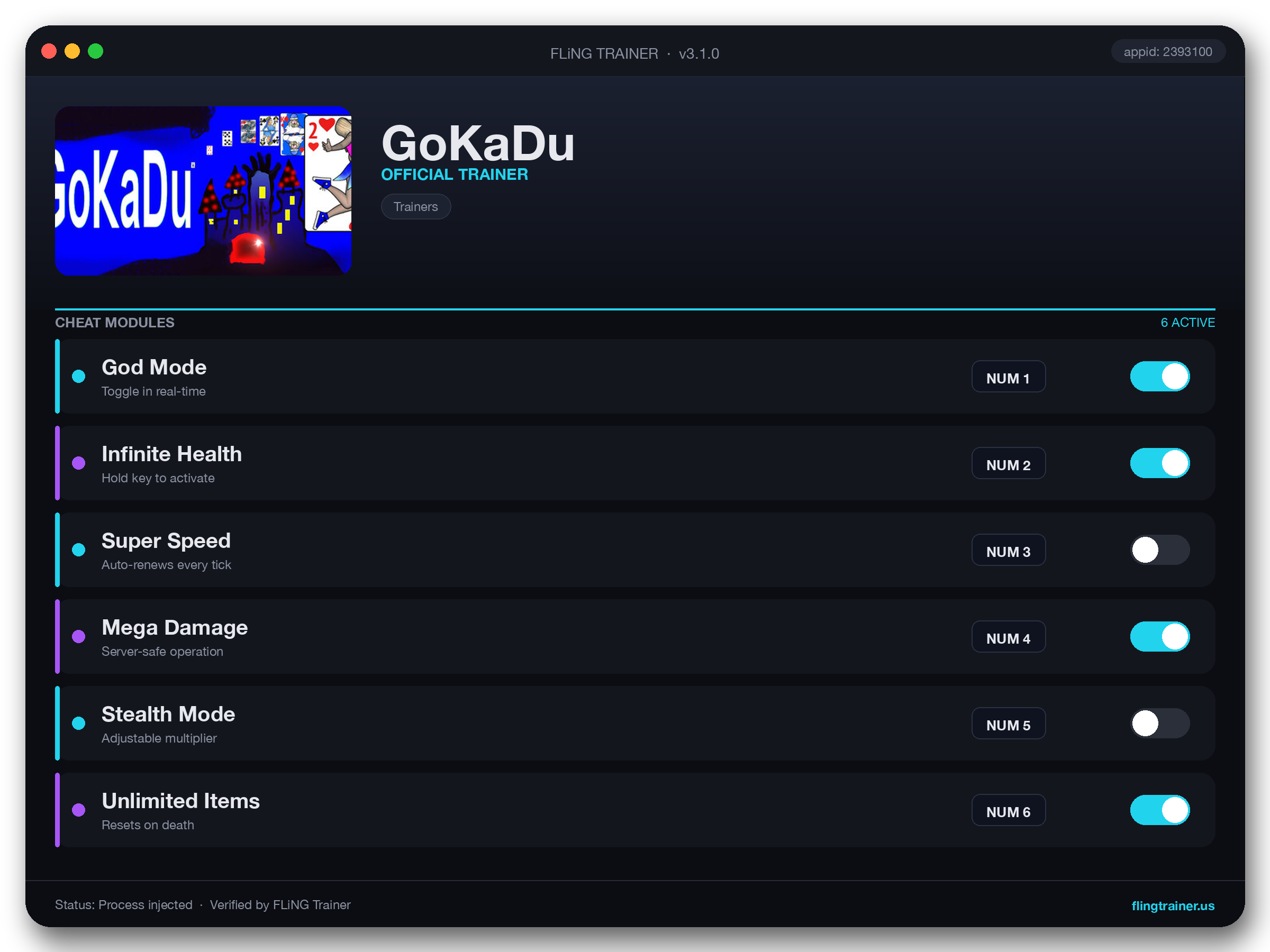 GoKaDu Trainer interface