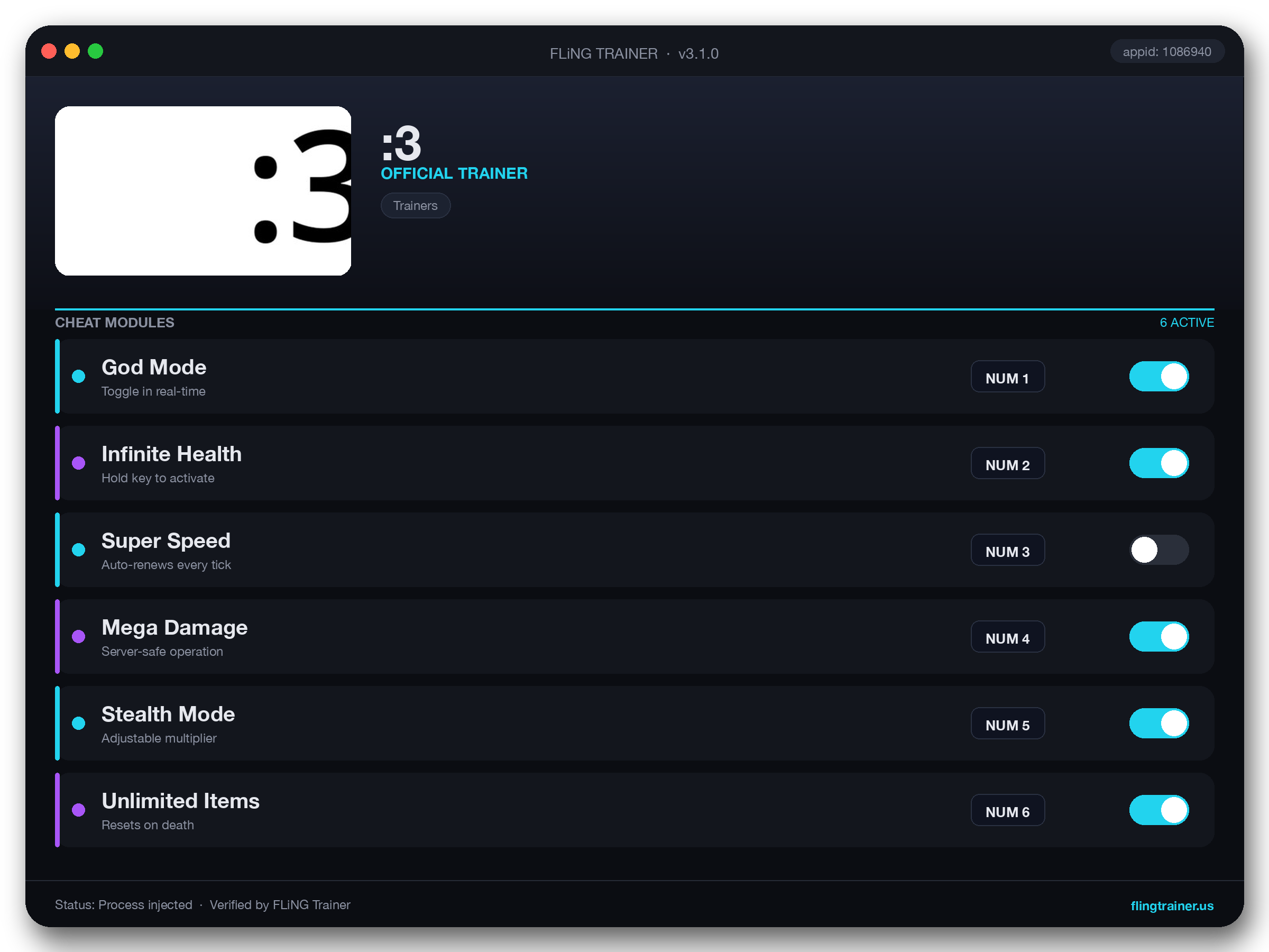 :3 Trainer interface