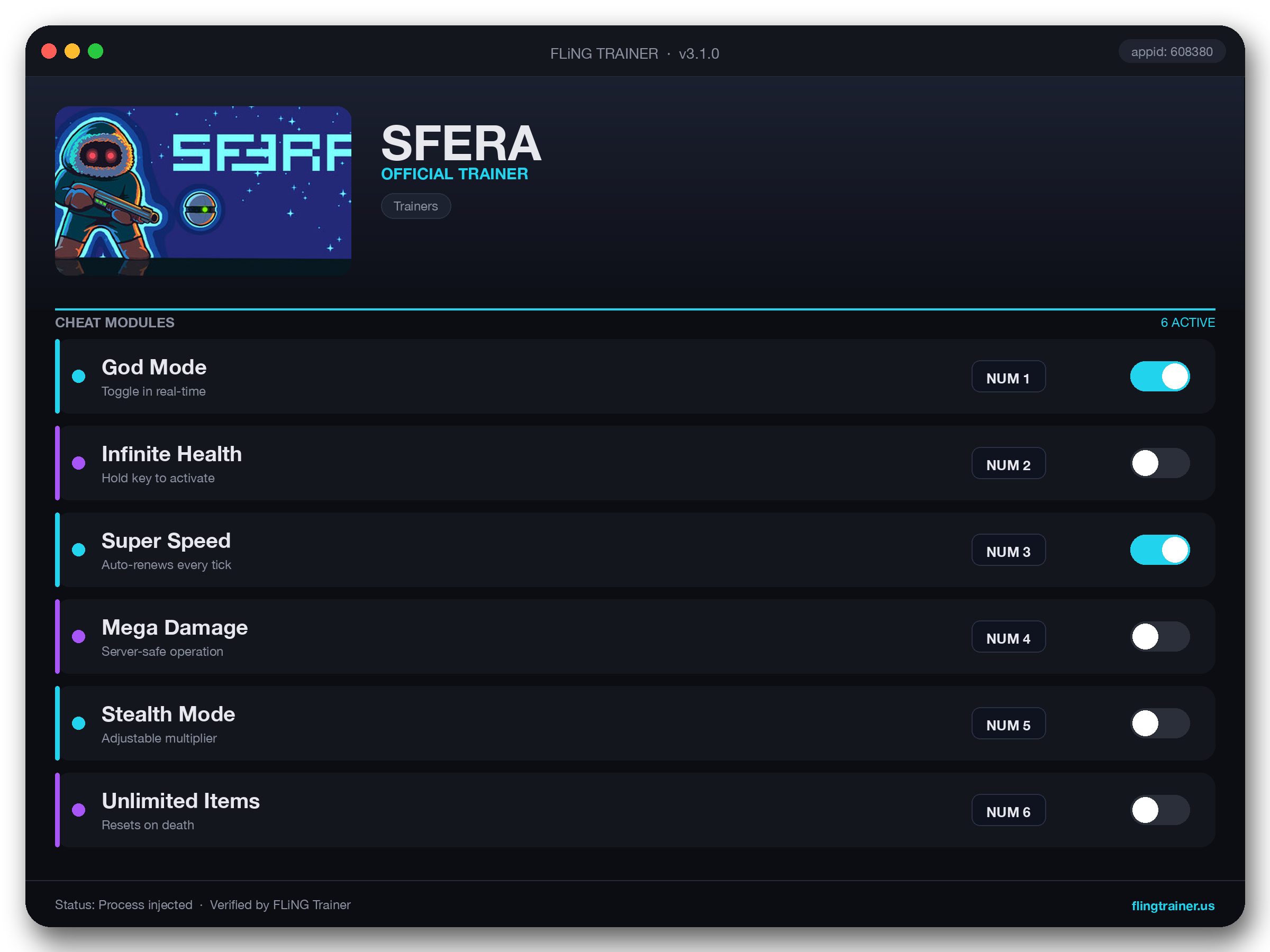 SFERA Trainer interface