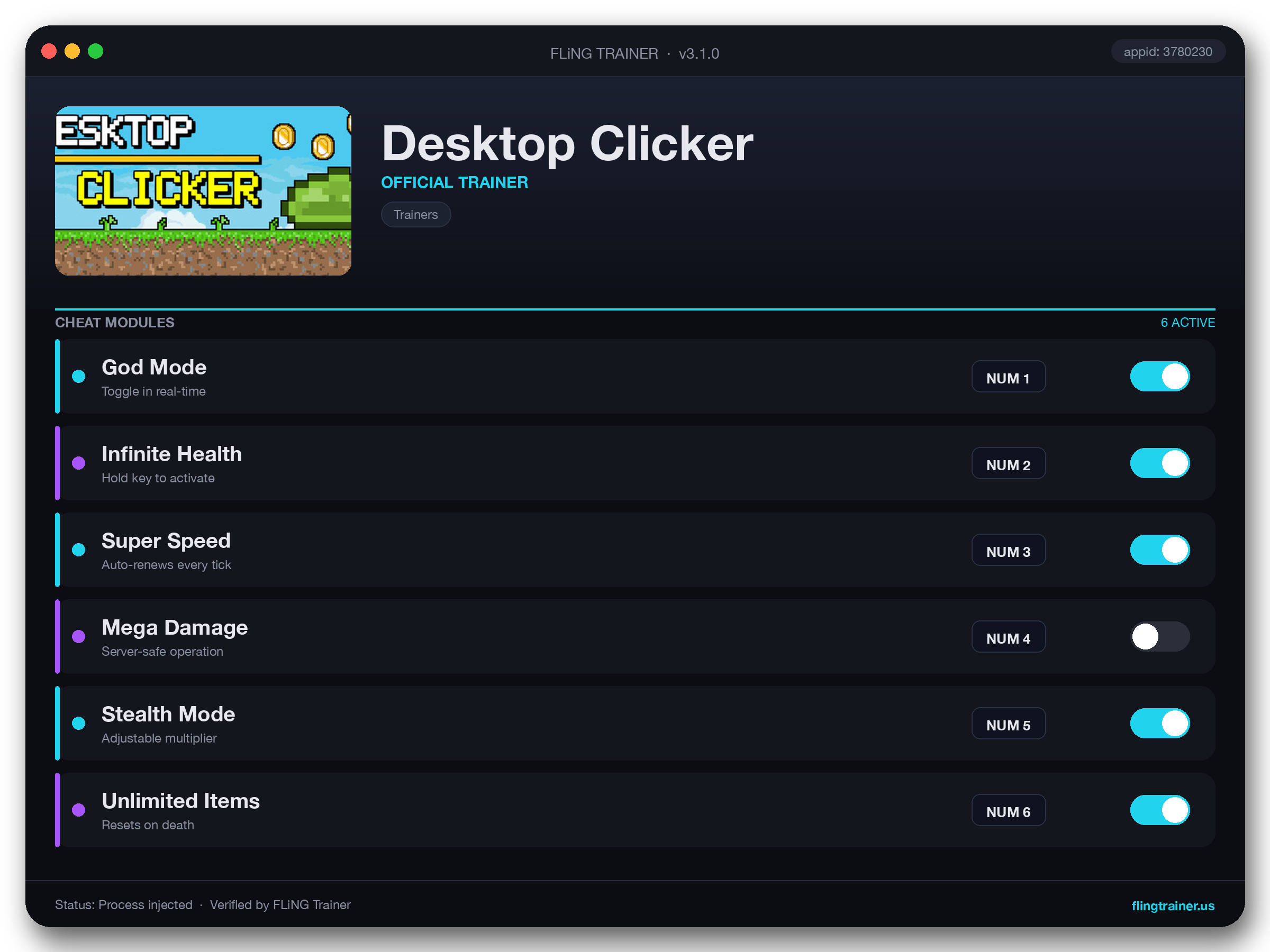 Desktop Clicker Trainer interface
