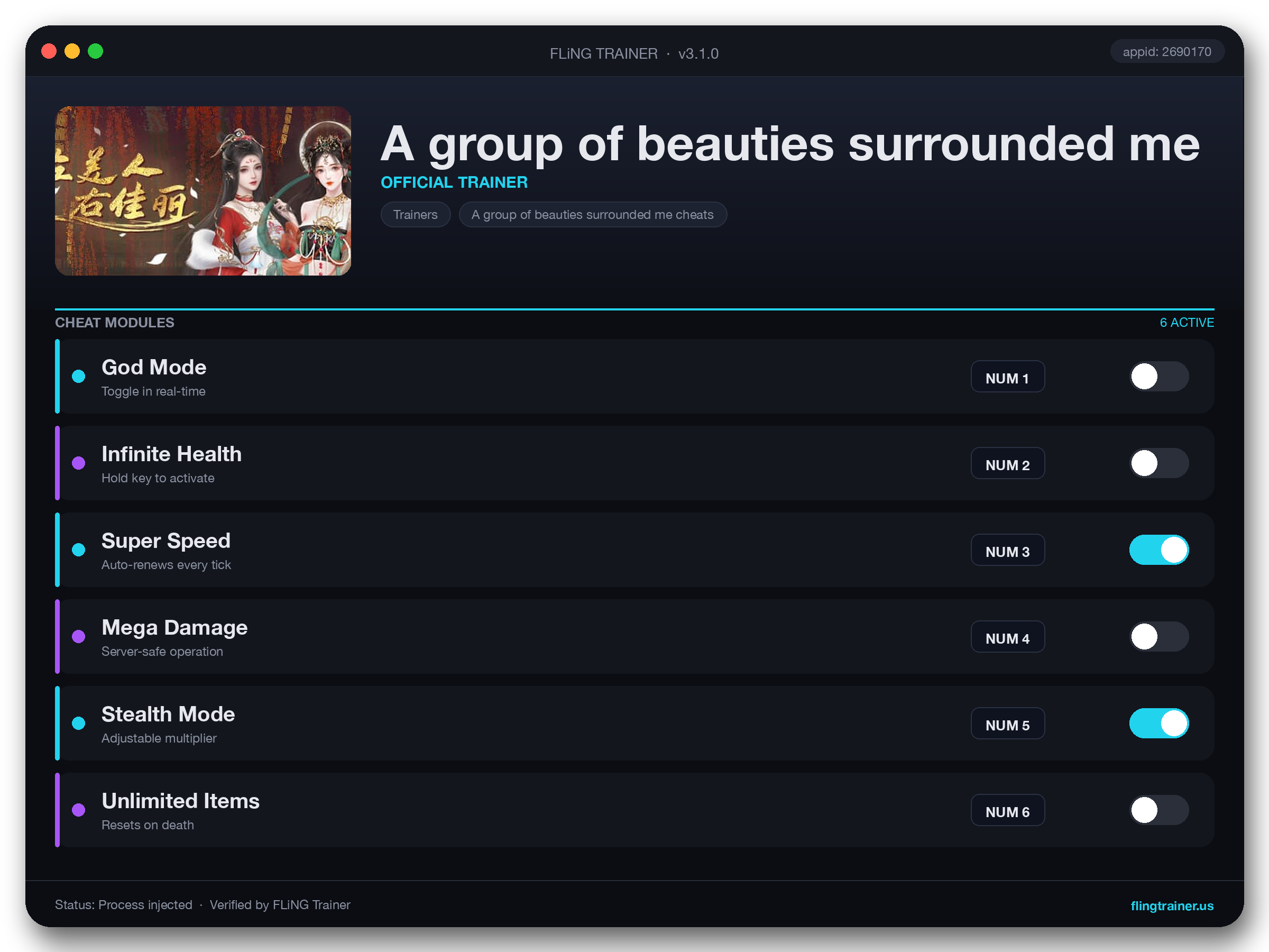 A group of beauties surrounded me Trainer interface