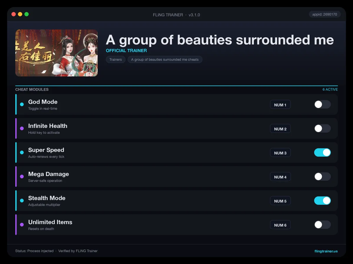 A group of beauties surrounded me Trainer interface