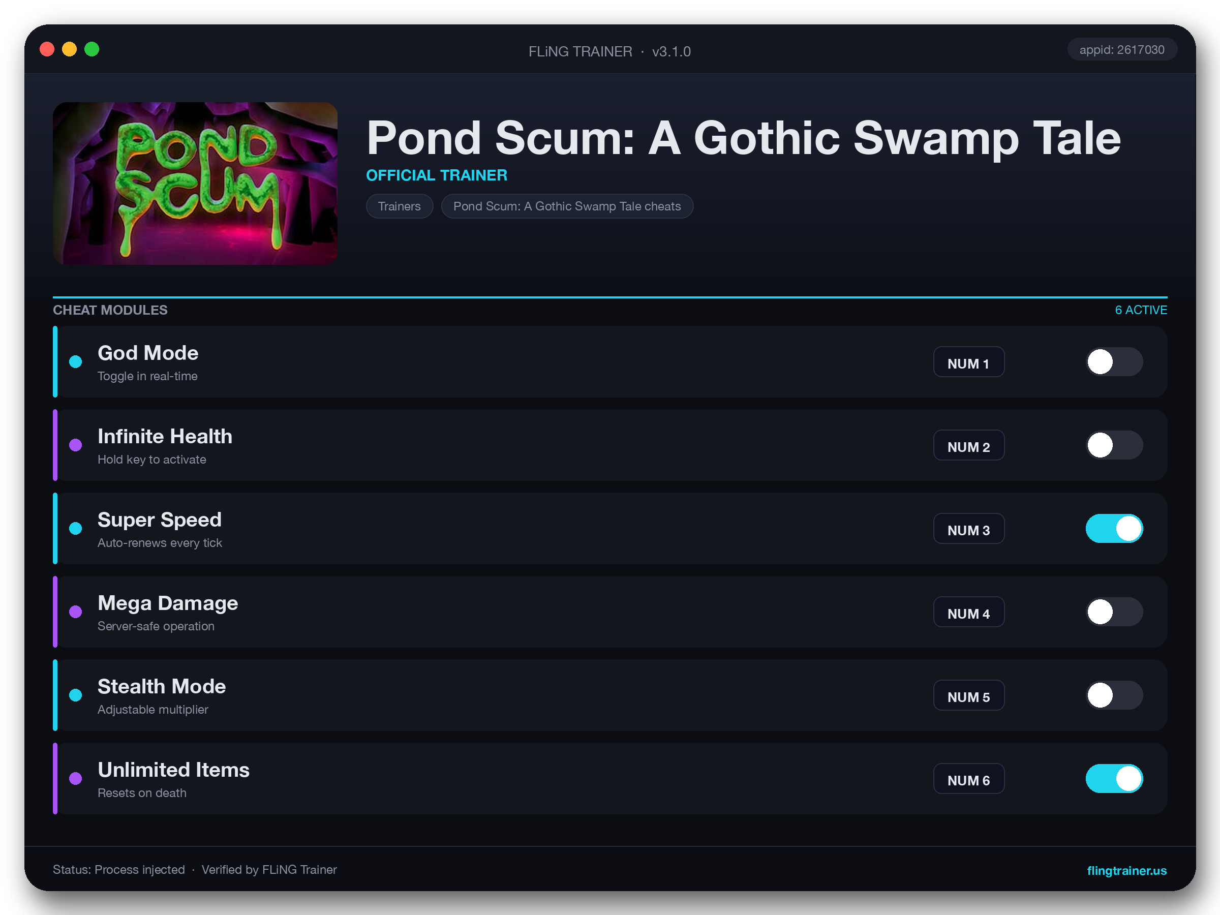 Pond Scum: A Gothic Swamp Tale Trainer interface