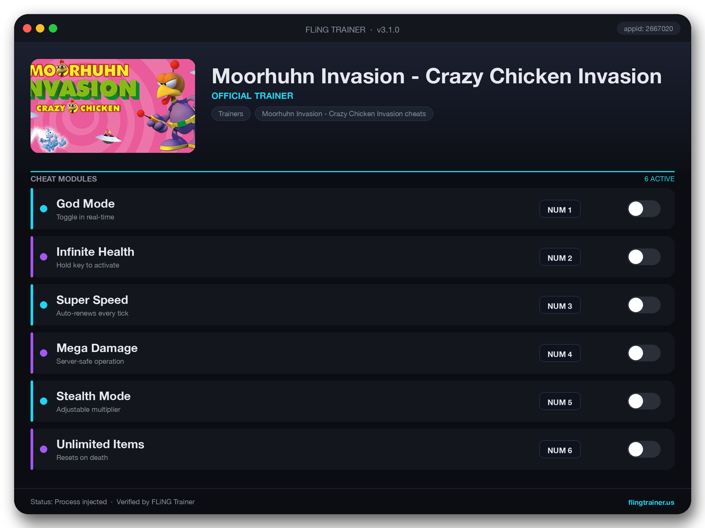Moorhuhn Invasion - Crazy Chicken Invasion Trainer interface