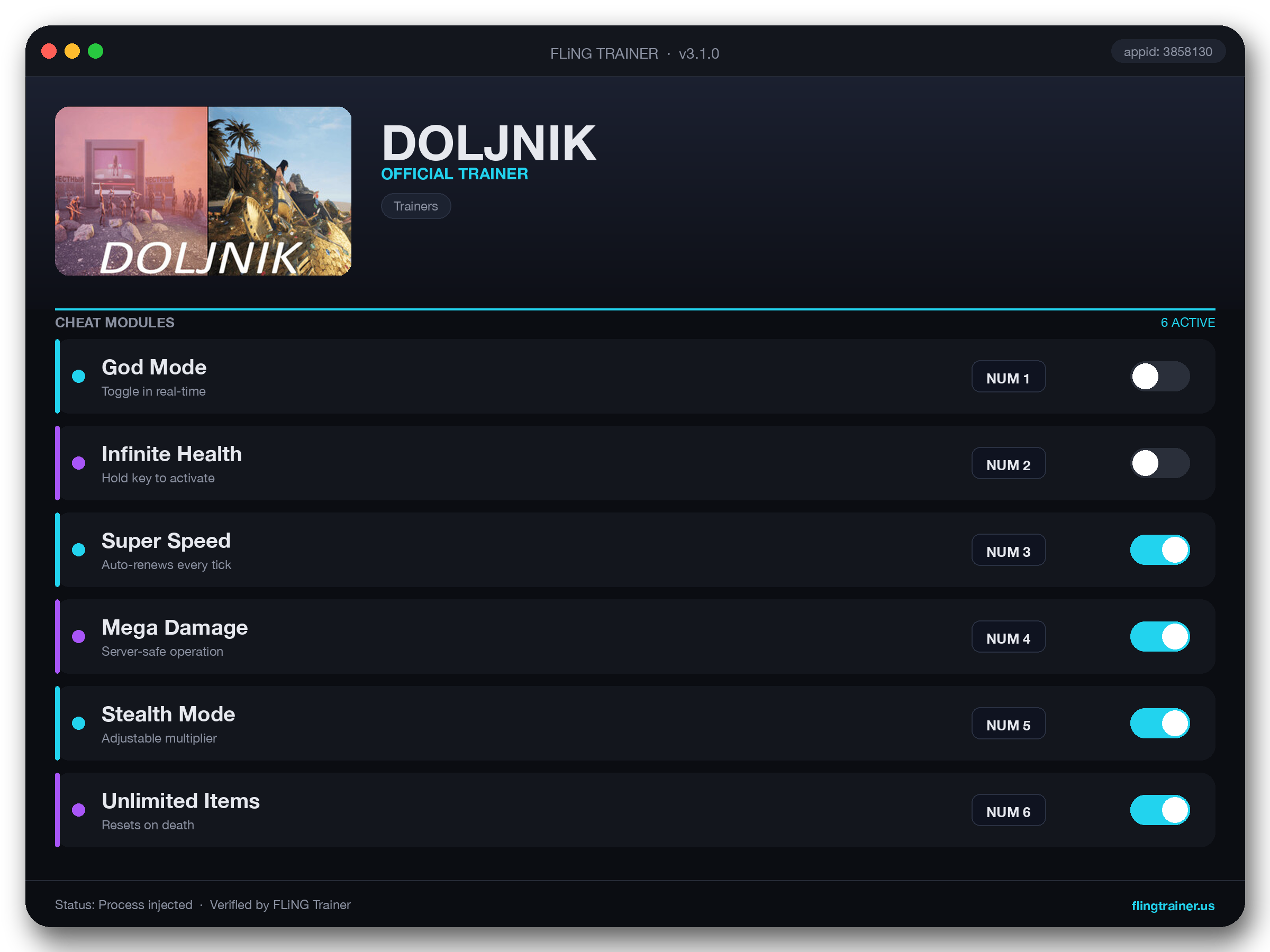 DOLJNIK Trainer interface