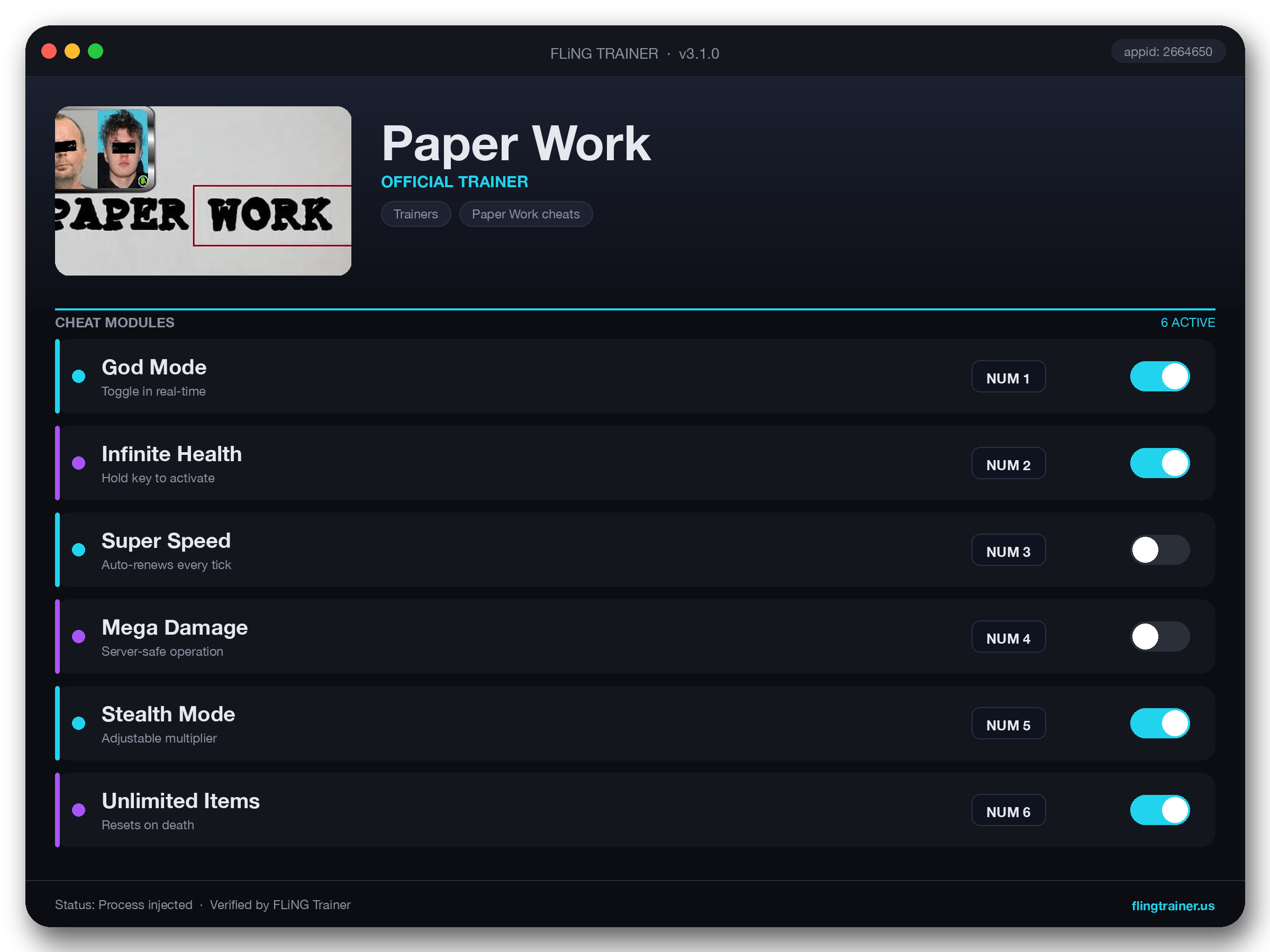 Paper Work Trainer interface