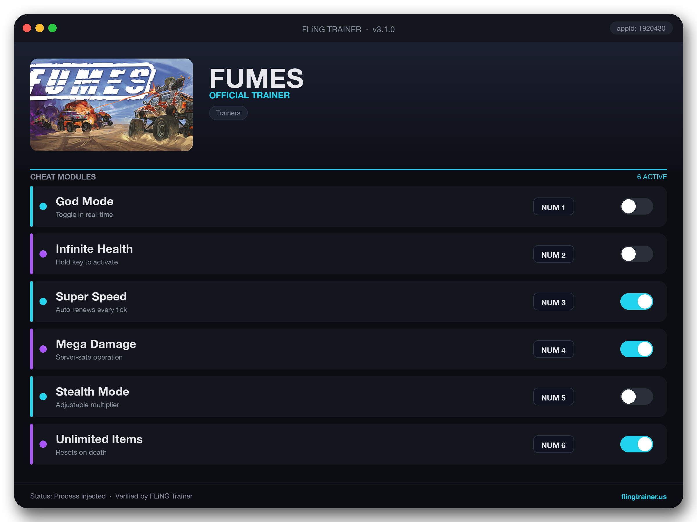 FUMES Trainer interface