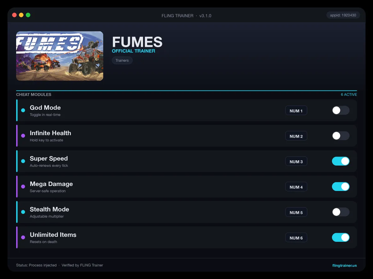 FUMES Trainer interface