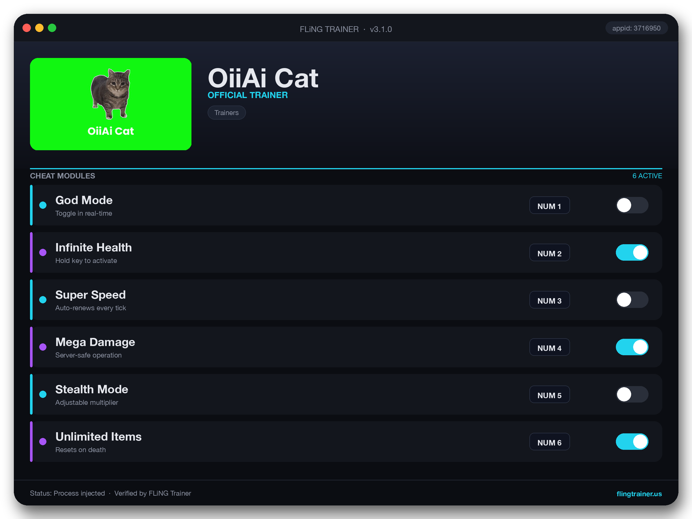 OiiAi Cat Trainer interface