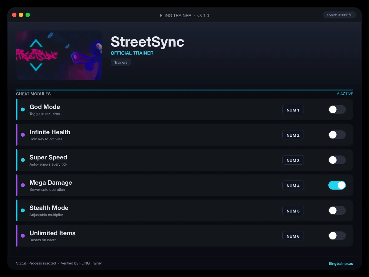 StreetSync Trainer interface
