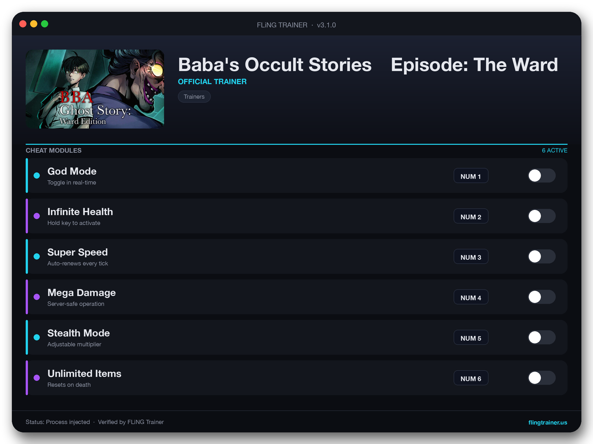 Baba's Occult Stories Episode: The Ward Trainer interface