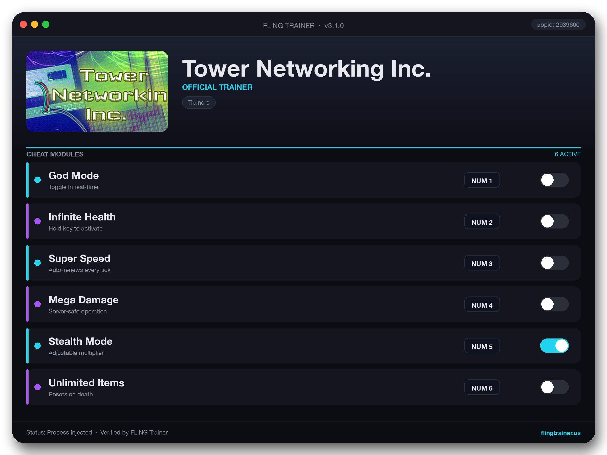 Tower Networking Inc. Trainer interface