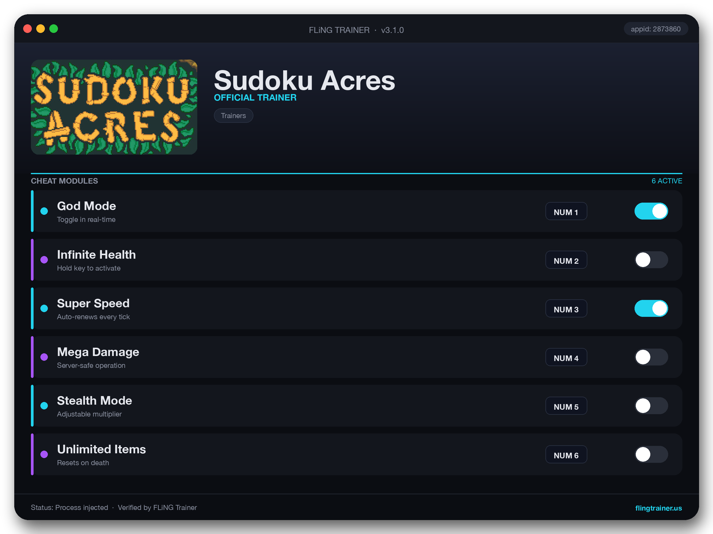 Sudoku Acres Trainer interface