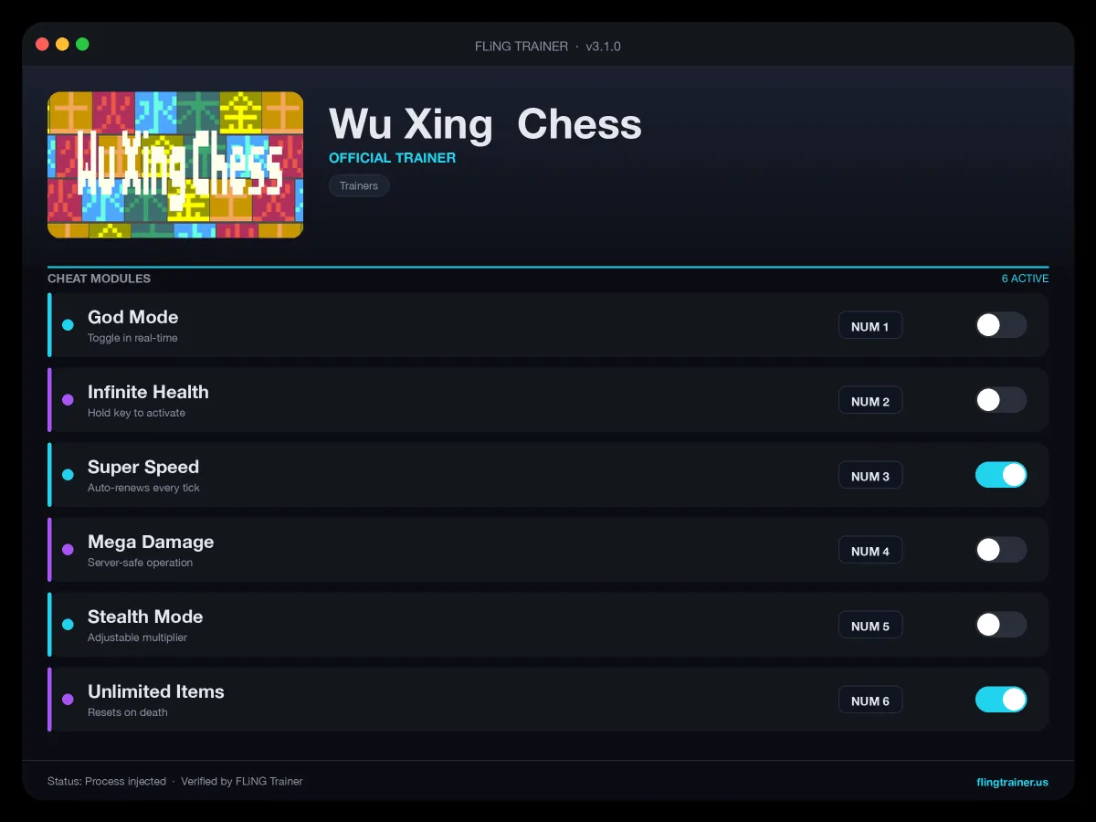 Wu Xing Chess Trainer interface