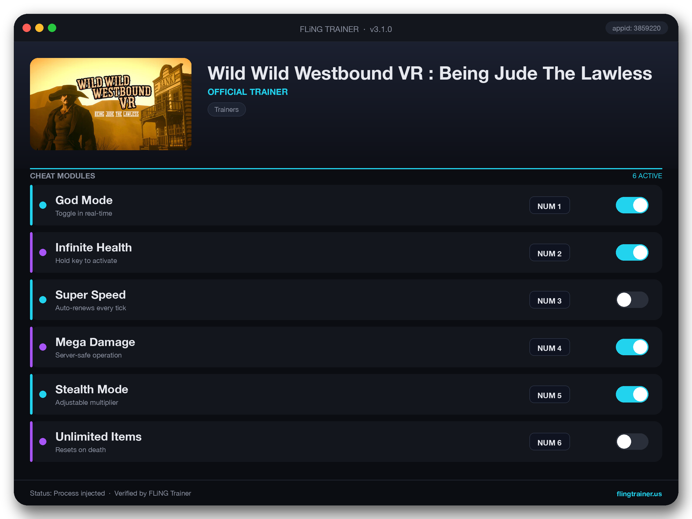Wild Wild Westbound VR : Being Jude The Lawless Trainer interface