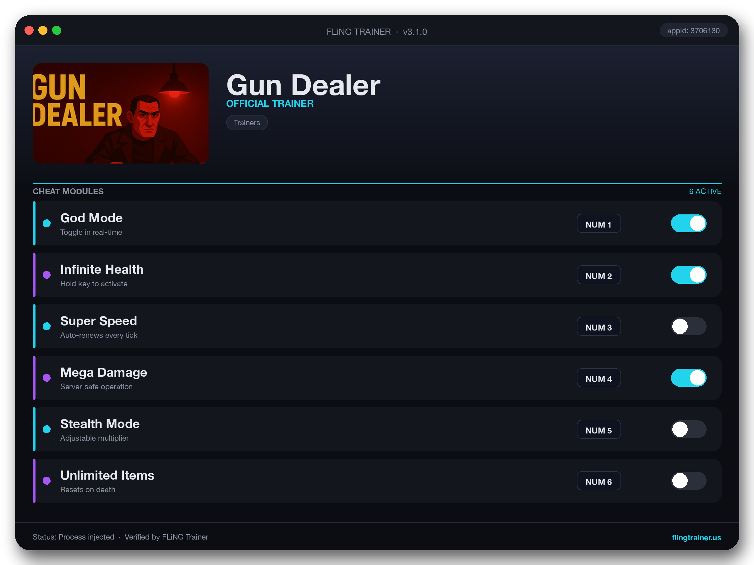 Gun Dealer Trainer interface