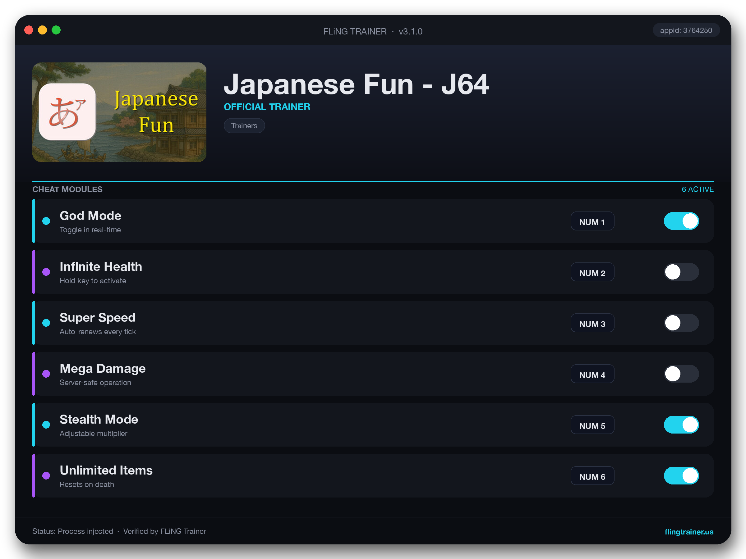Japanese Fun - J64 Trainer interface