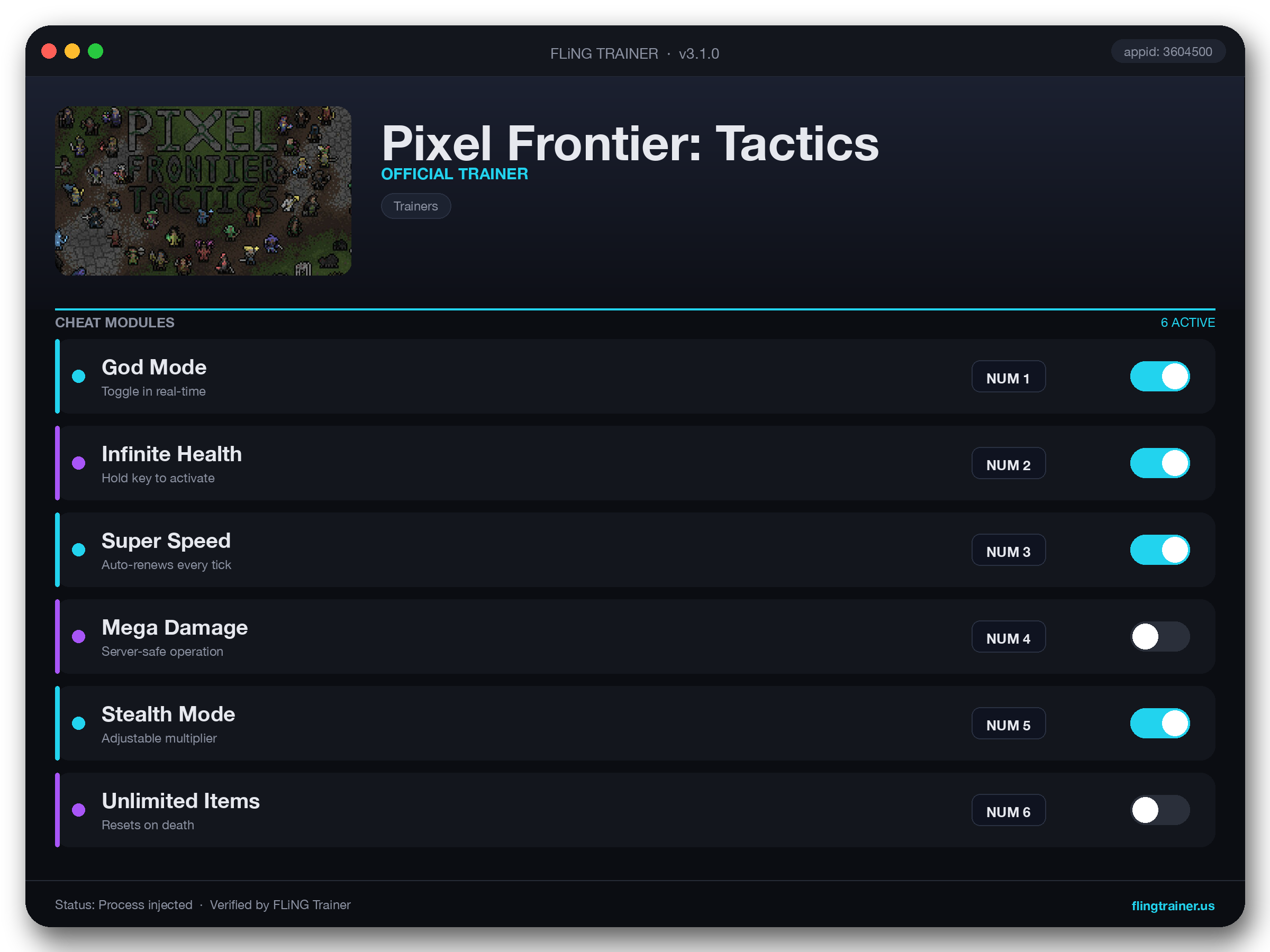 Pixel Frontier: Tactics Trainer interface