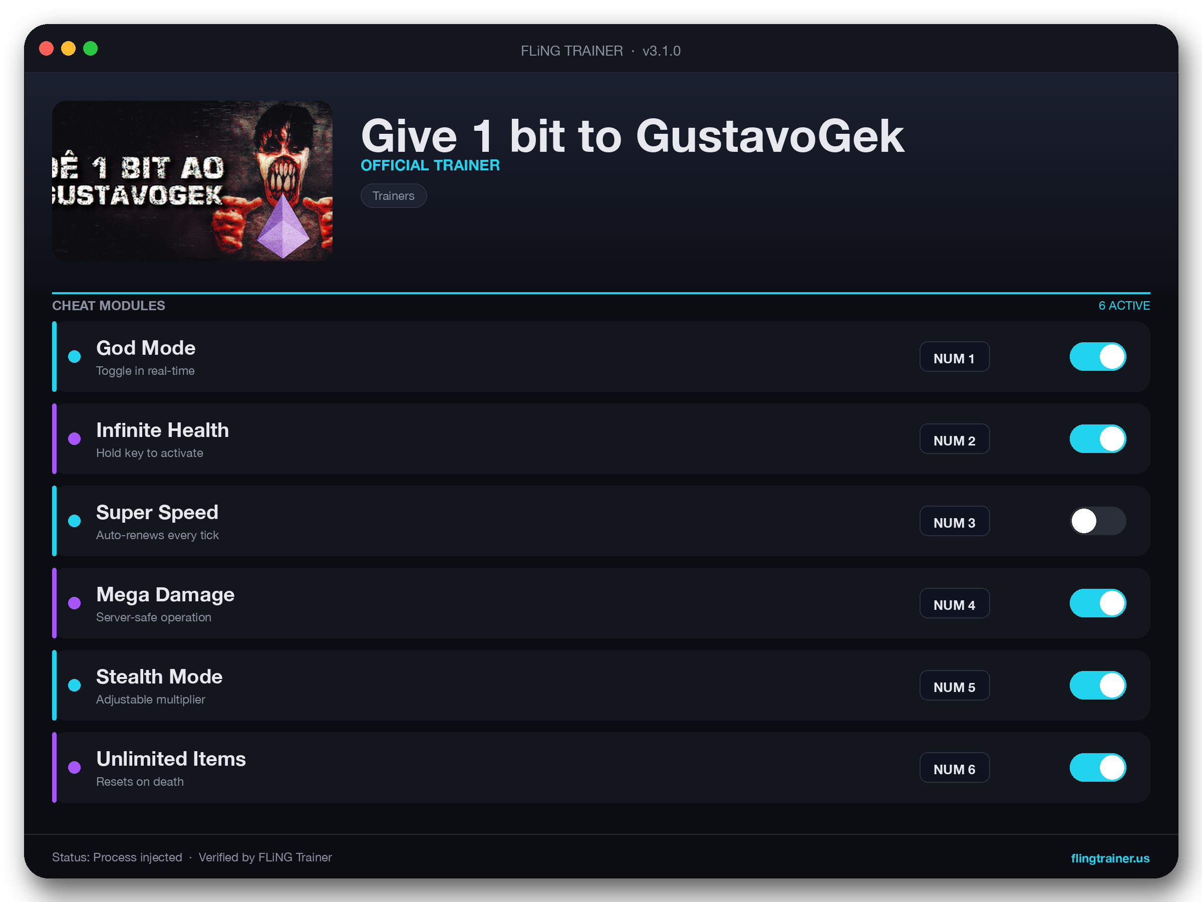 Give 1 bit to GustavoGek Trainer interface