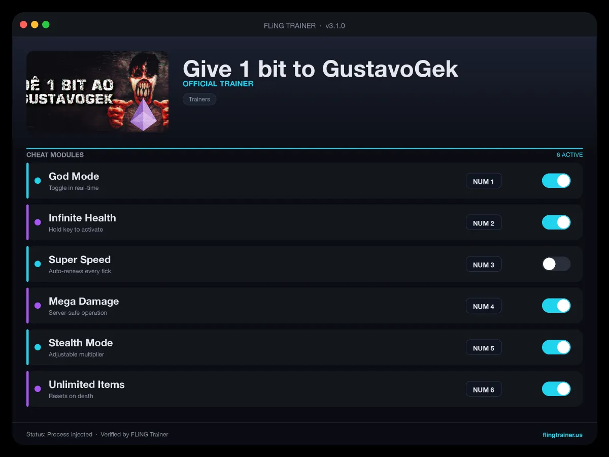 Give 1 bit to GustavoGek Trainer interface