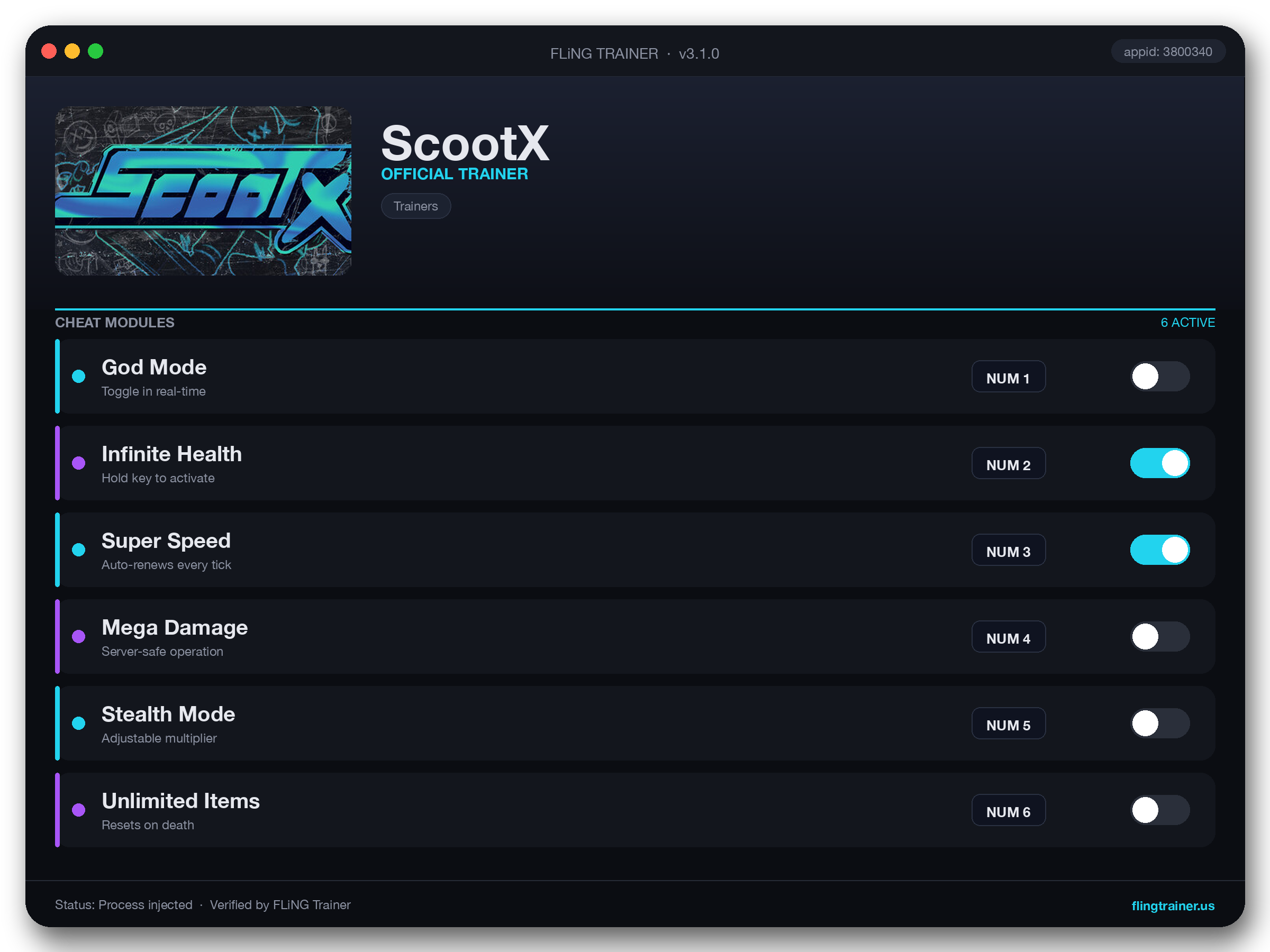ScootX Trainer interface