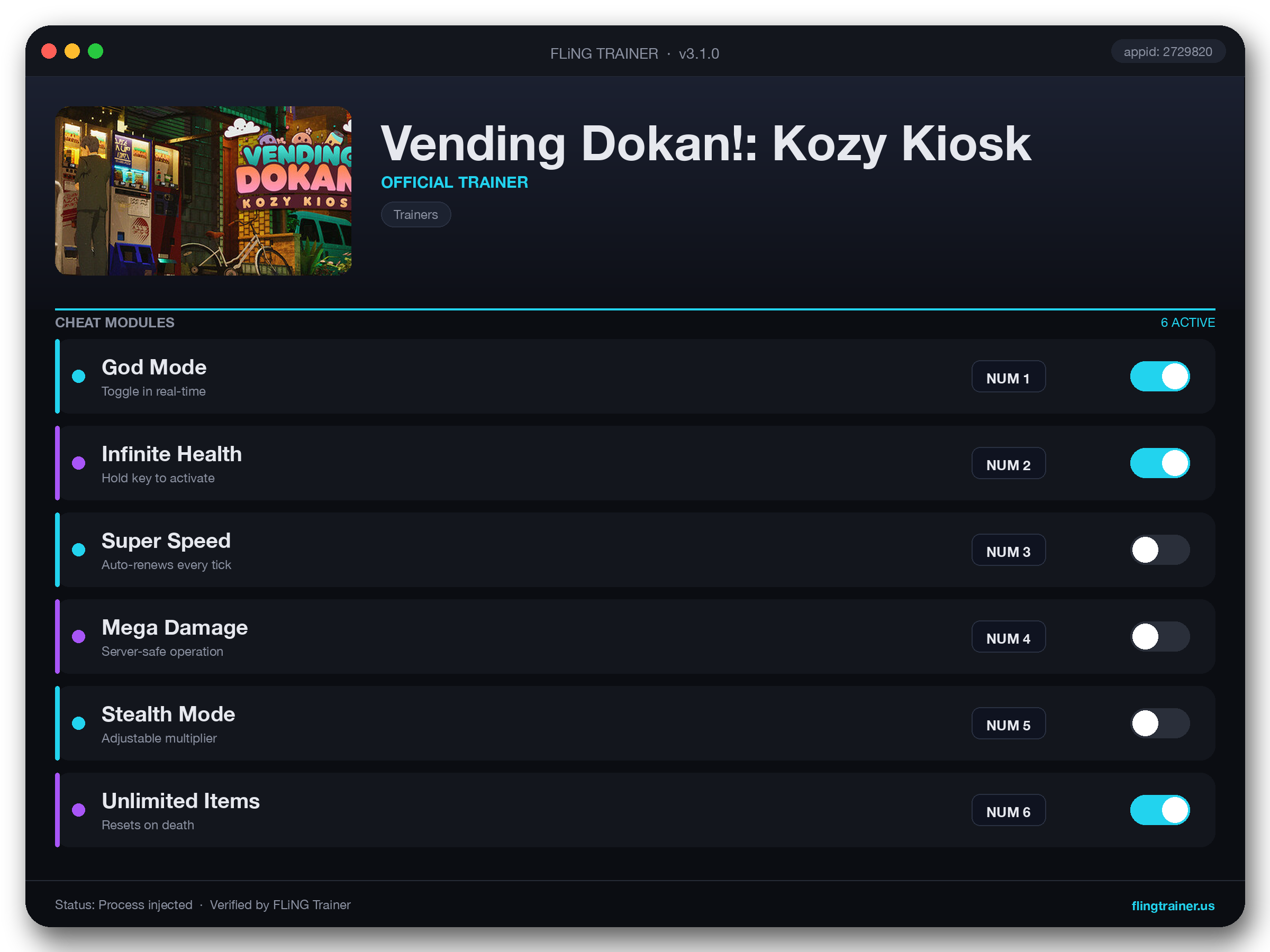 Vending Dokan!: Kozy Kiosk Trainer interface