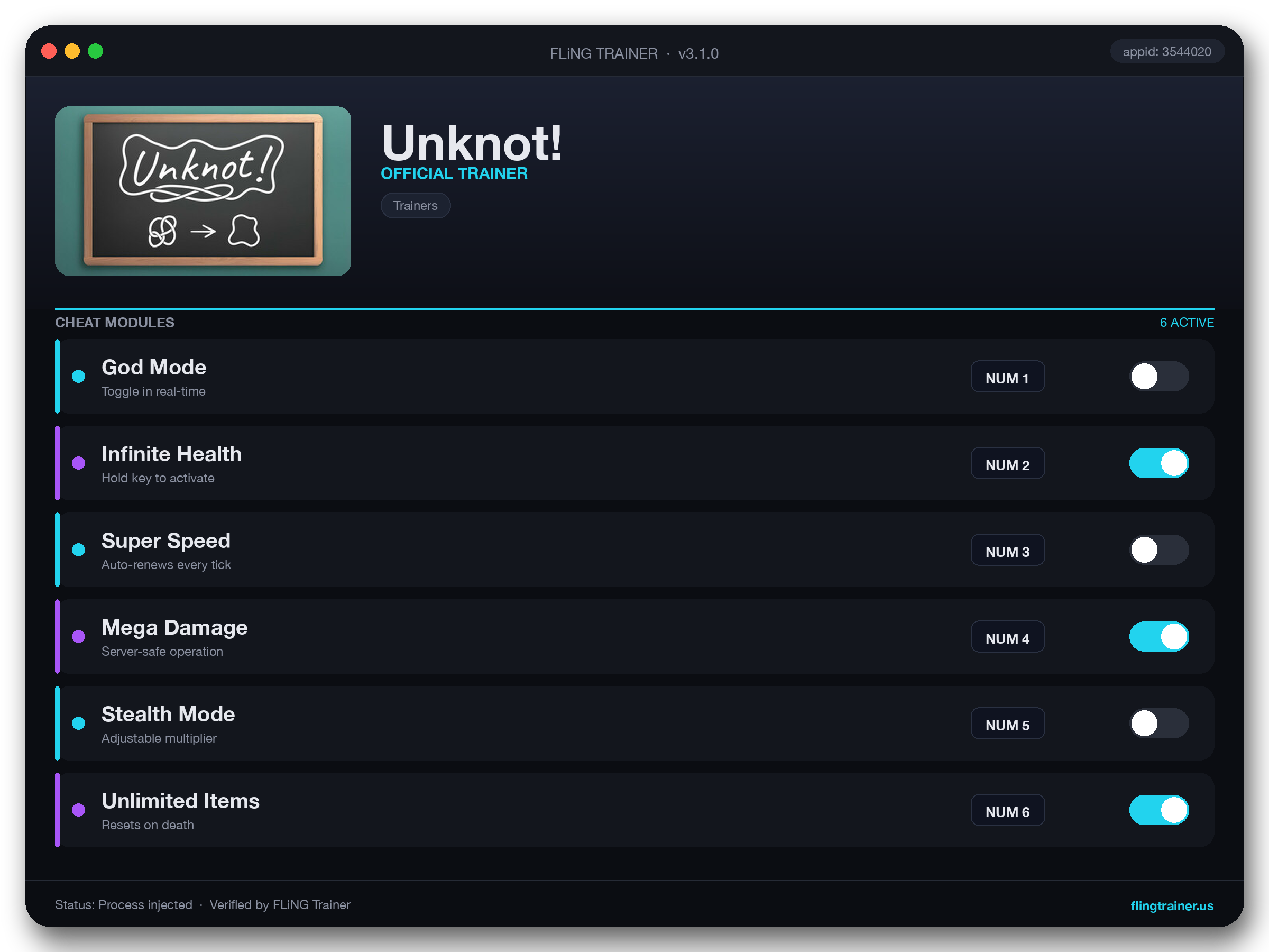 Unknot! Trainer interface