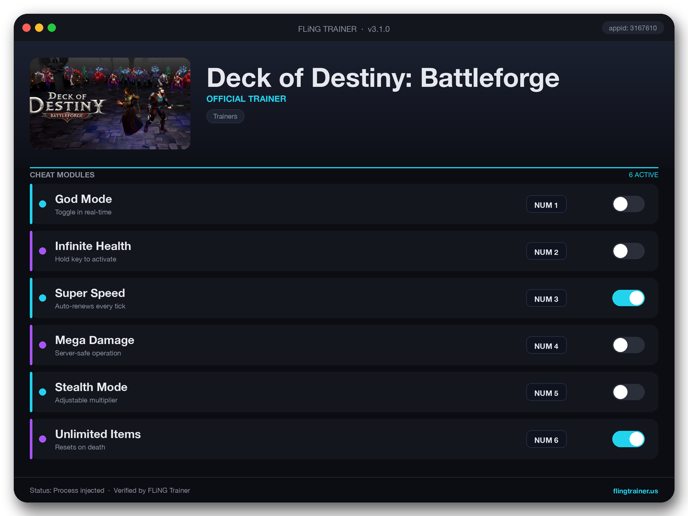 Deck of Destiny: Battleforge Trainer interface