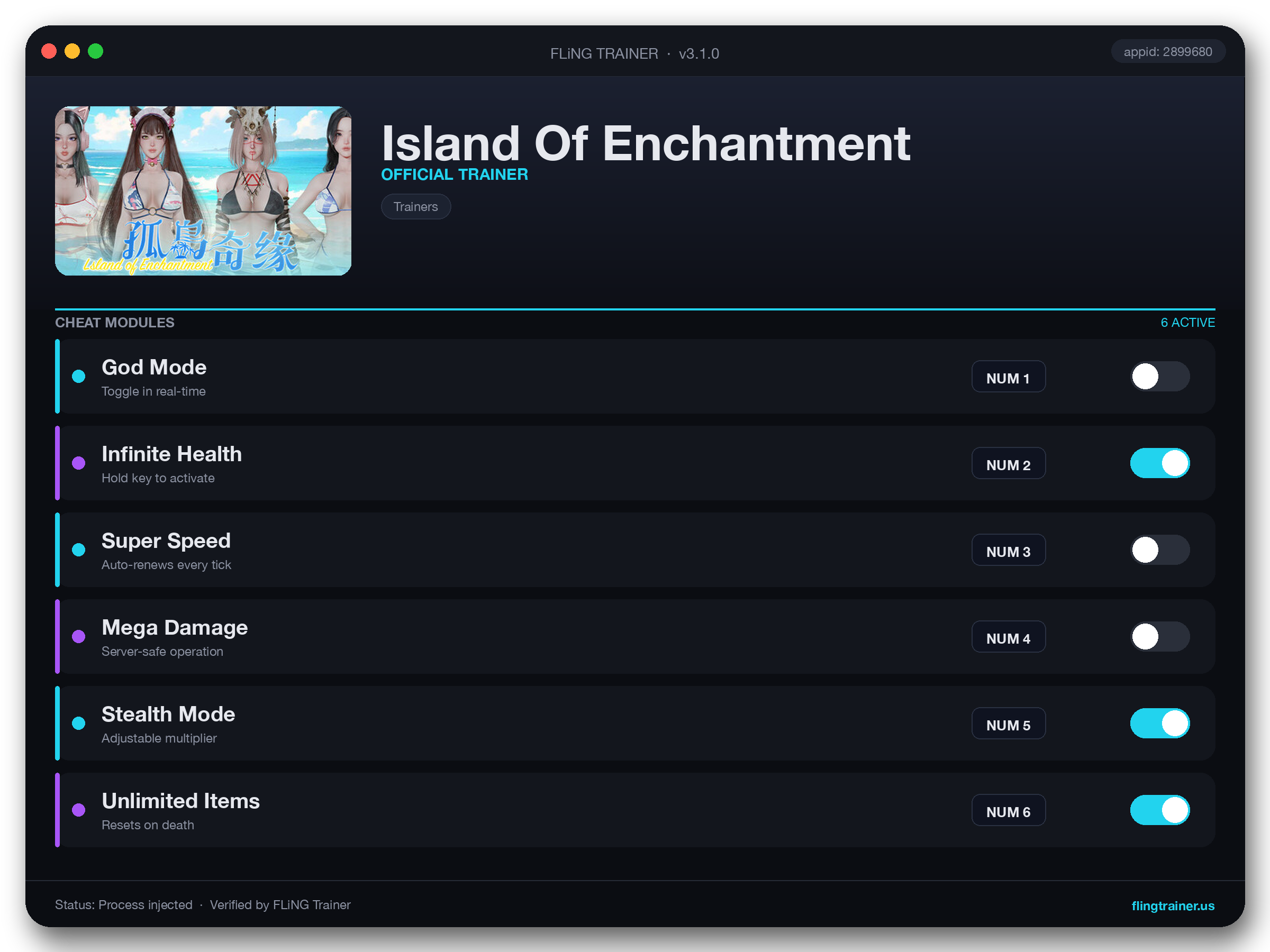 Island Of Enchantment Trainer interface