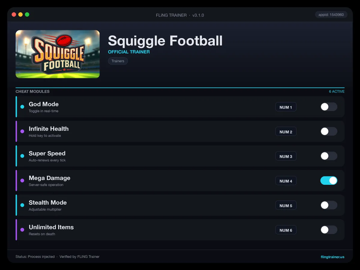 Squiggle Football Trainer interface