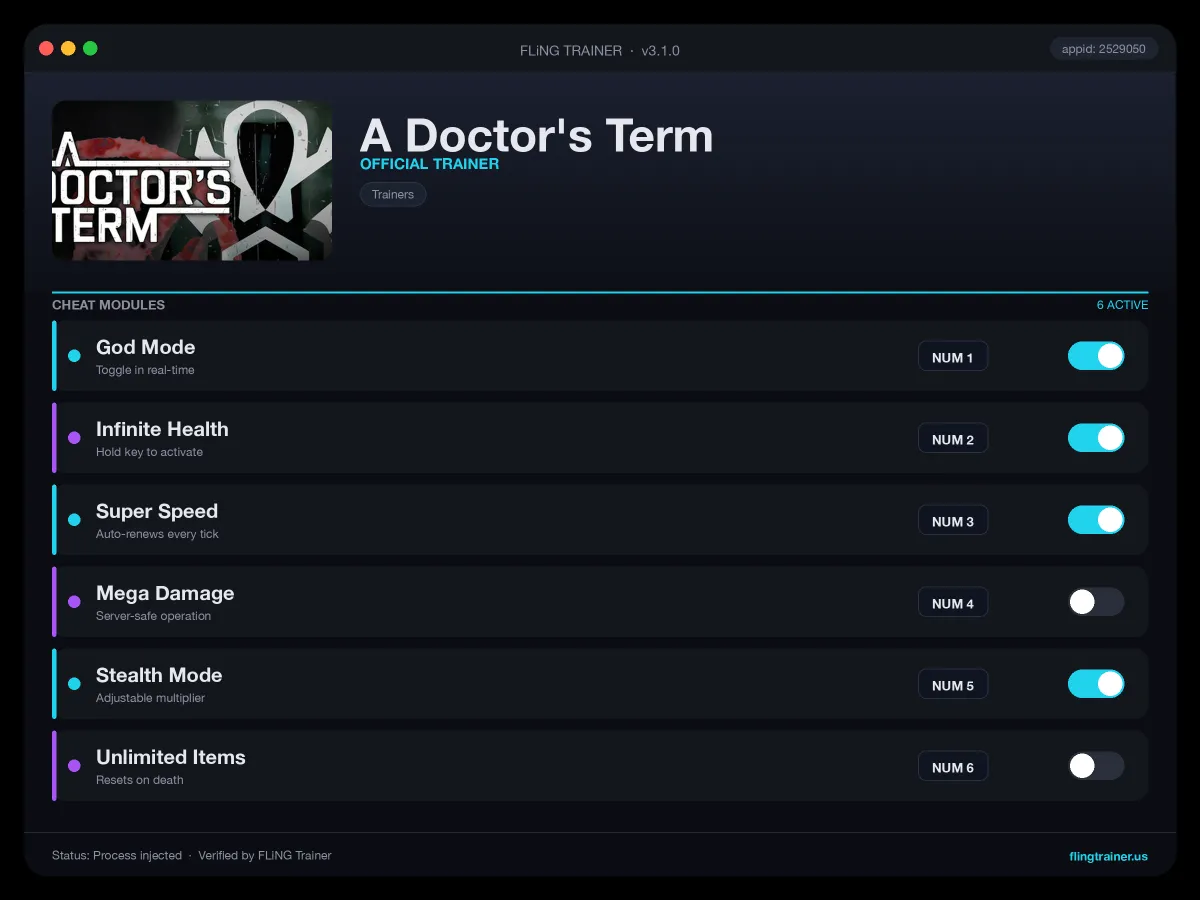 A Doctor's Term Trainer interface