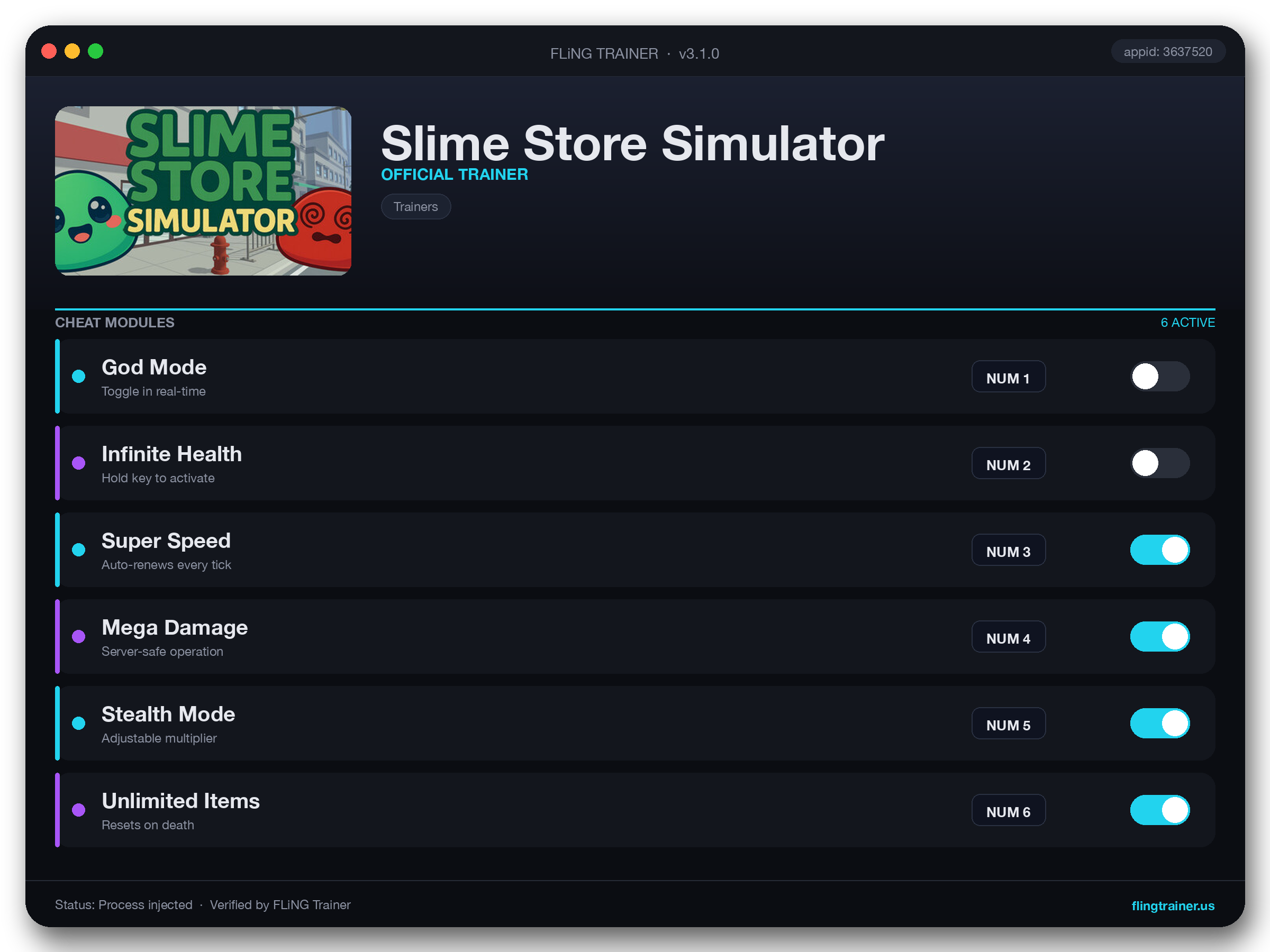 Slime Store Simulator Trainer interface
