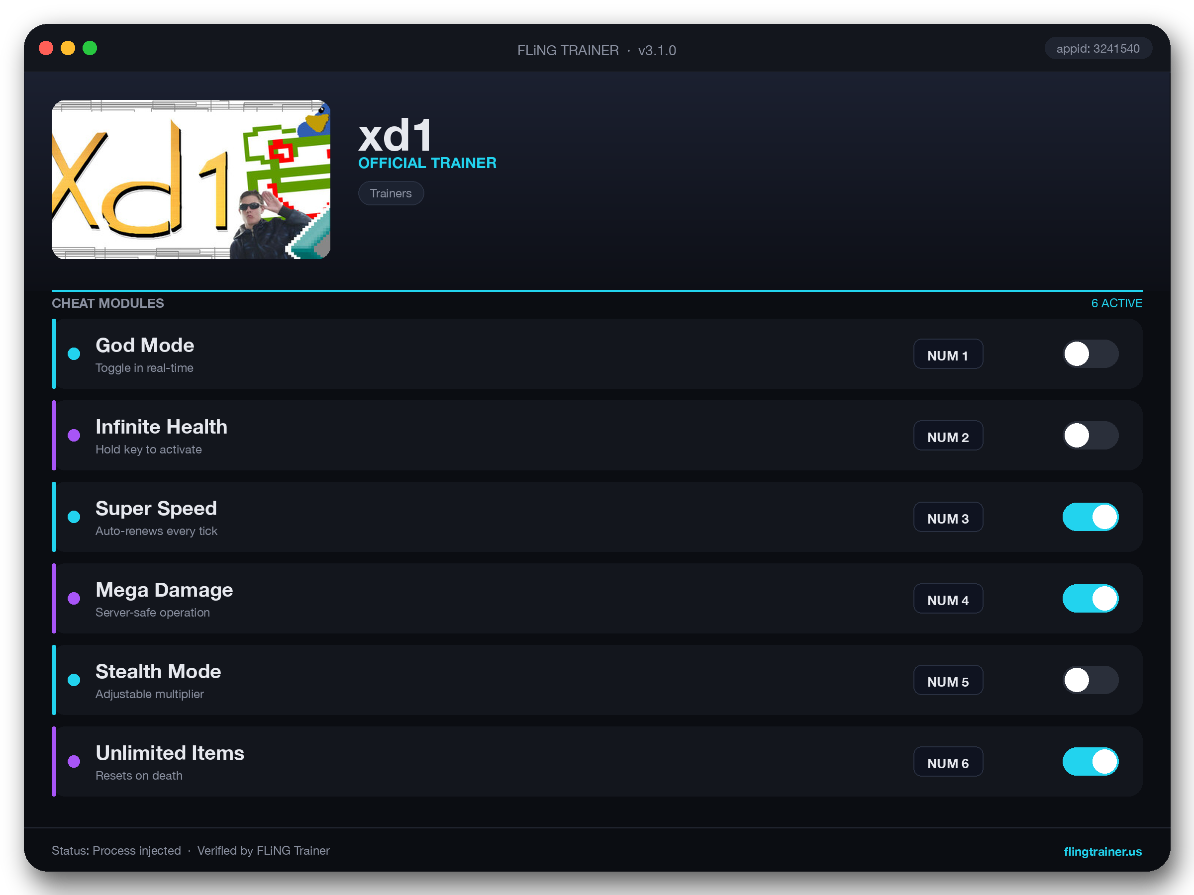 xd1 Trainer interface